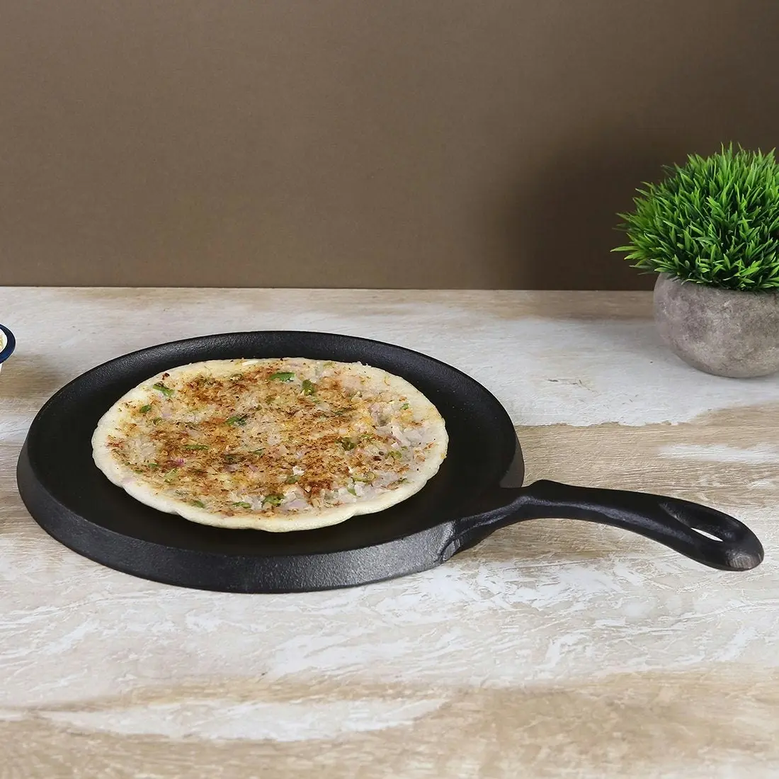 Wonderchef Forza- Pre Seasoned cast Iron Dosa Tawa 25 cm