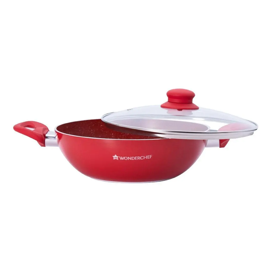 Wonderchef Royal Velvet Wok 26cm - Red 3.2L