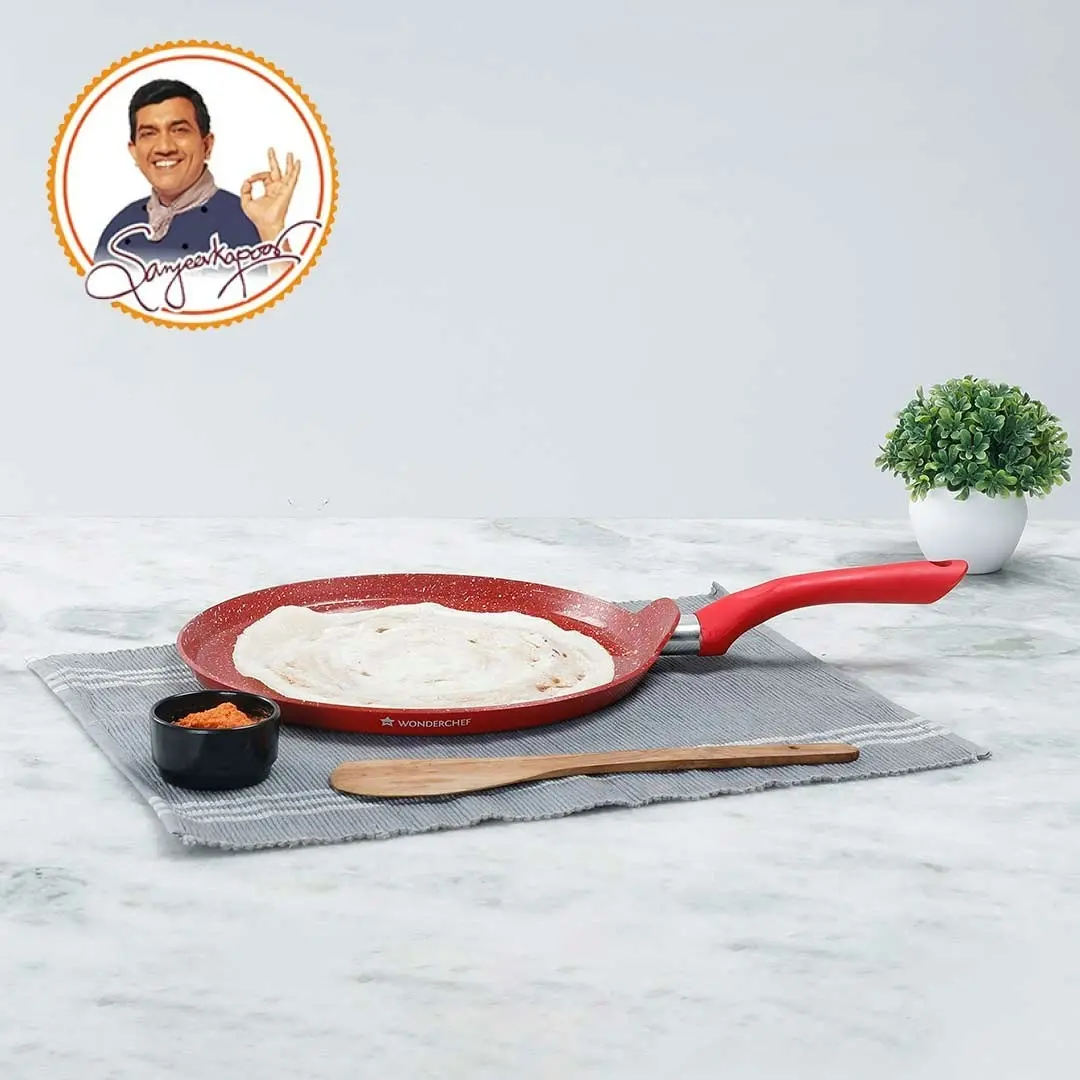 Wonderchef Royal Velvet Dosa Tawa 30cm - Red