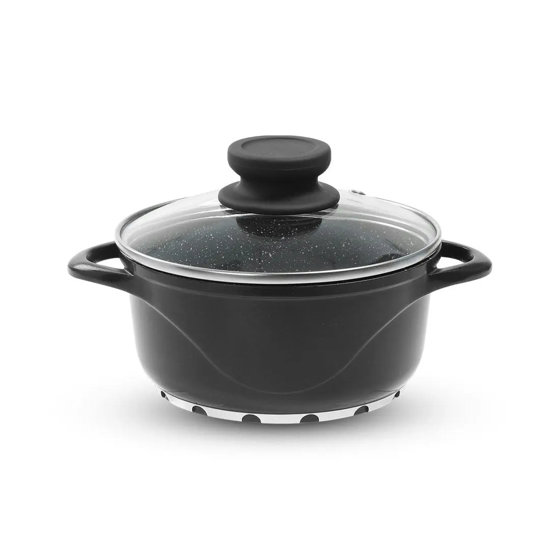 Wonderchef Ceramide Excellence Casserole Set - 6 Pc - Black