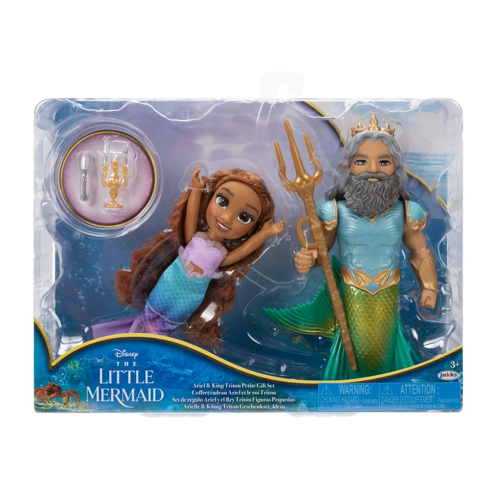 Disney Princess The Little Mermaid Live Action - 6" Petite Ariel And Triton Set