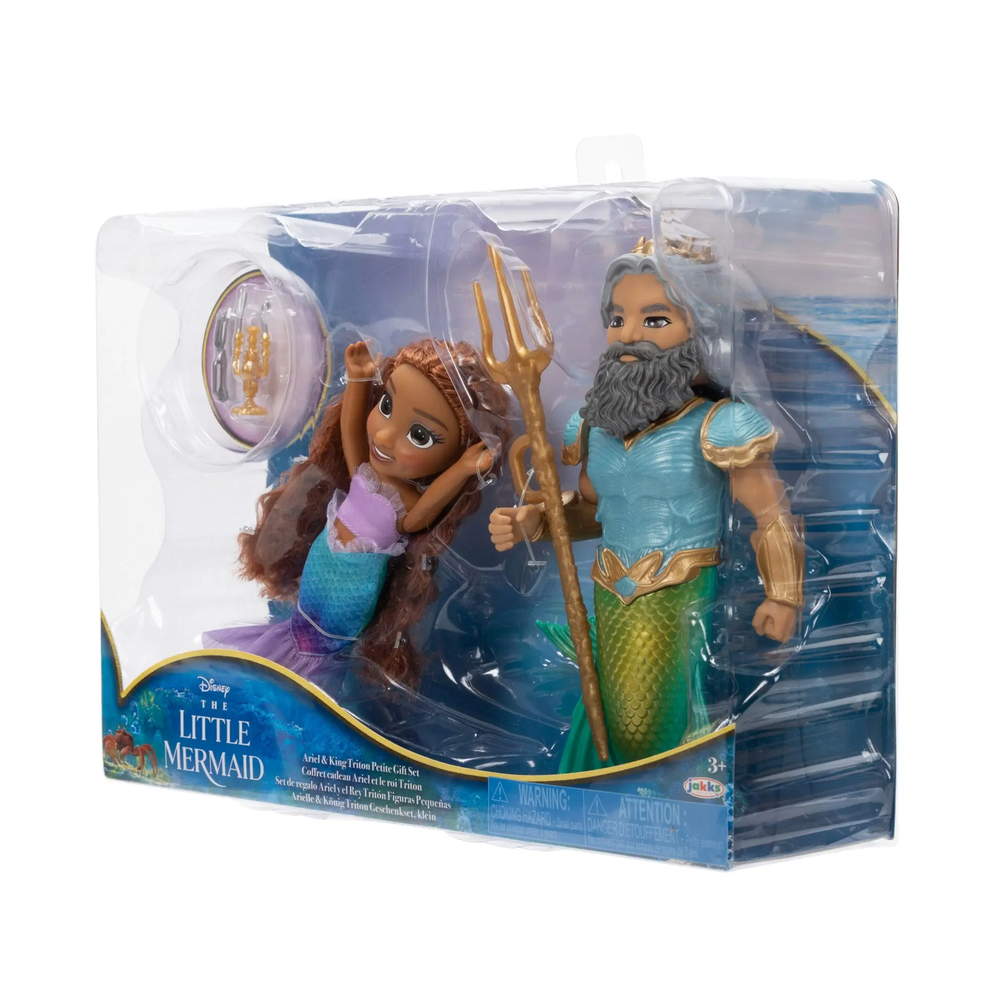 Disney Princess The Little Mermaid Live Action - 6" Petite Ariel And Triton Set