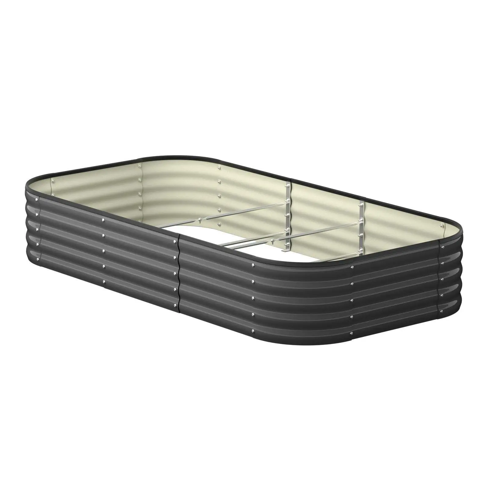 Livsip 9-IN-1 Raised Garden Bed Modular Kit Planter Oval Galvanised Steel 40CM