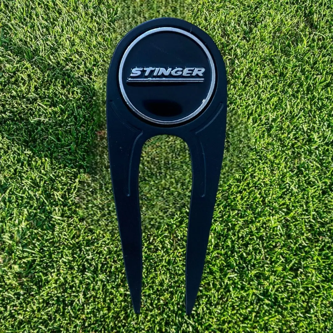 Stinger Black Golf Divot Tool with Bottle Opener