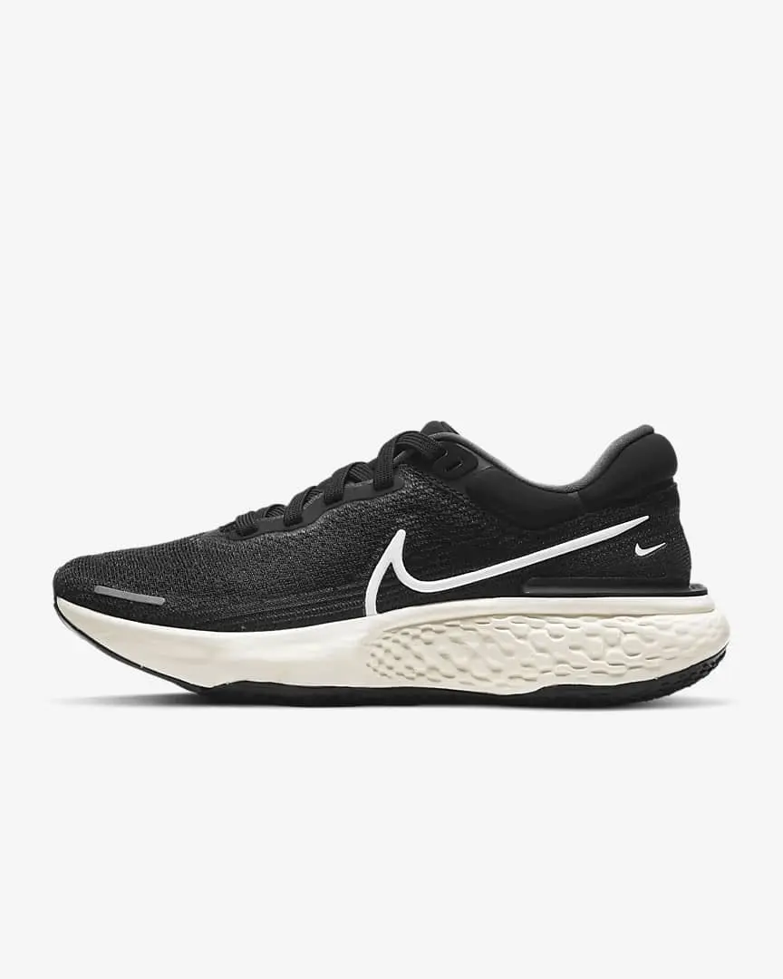 Nike Womens ZoomX Invincible Run Flyknit Sports Running Sneaker Shoes - Black/White-Iron Grey