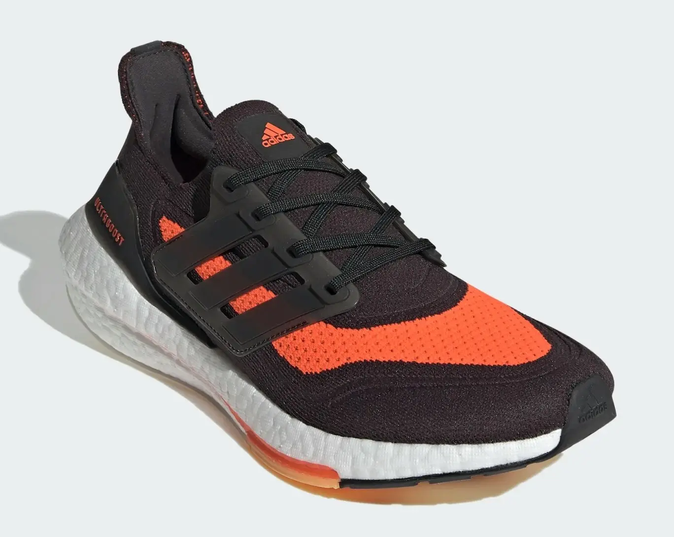 Adidas Mens Ultraboost 21 Running Sneakers Runners Shoes - Black/Orange