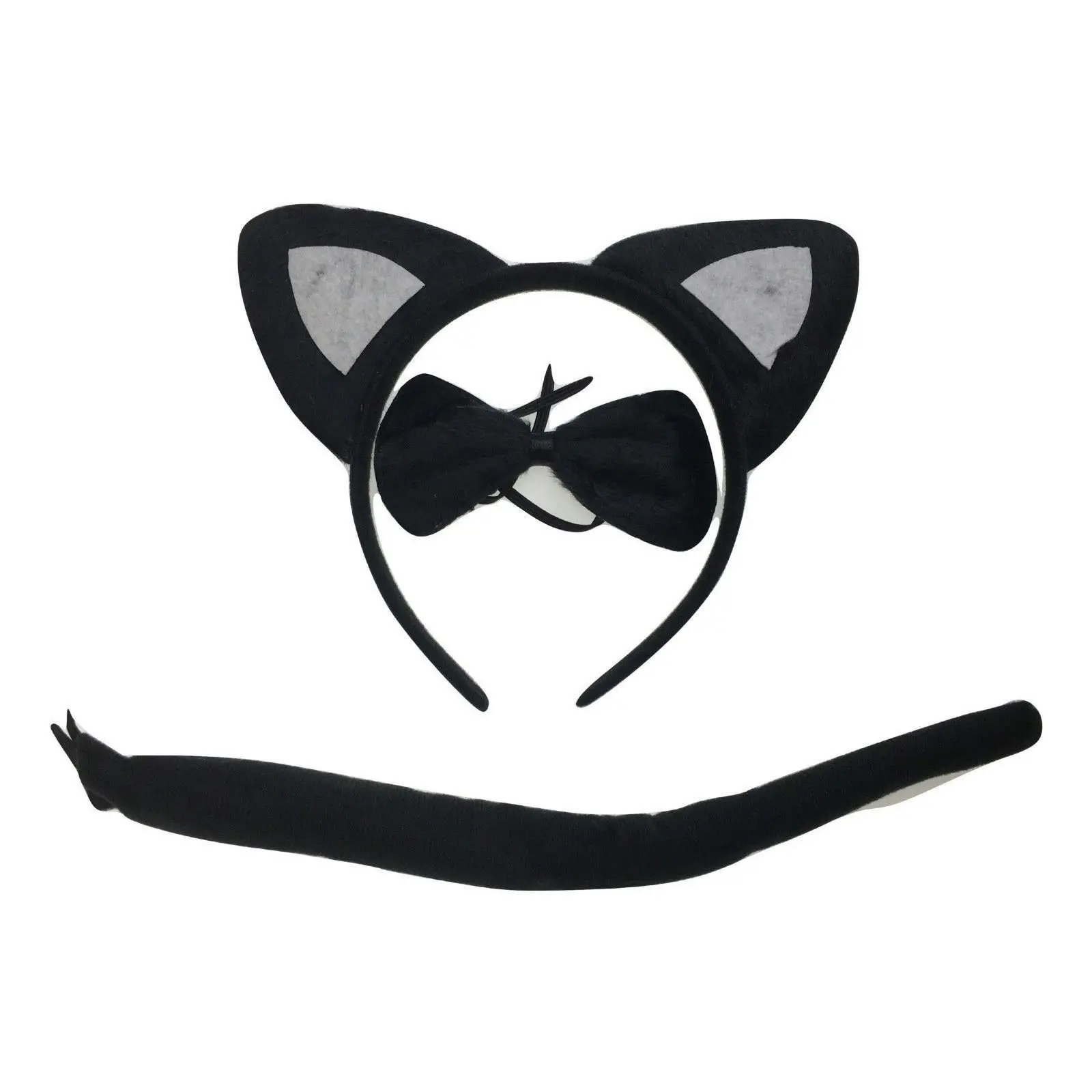 3 Piece Set Animal Costume Dress Up Party Bow Tie Tail Ears Book Week Cosplay