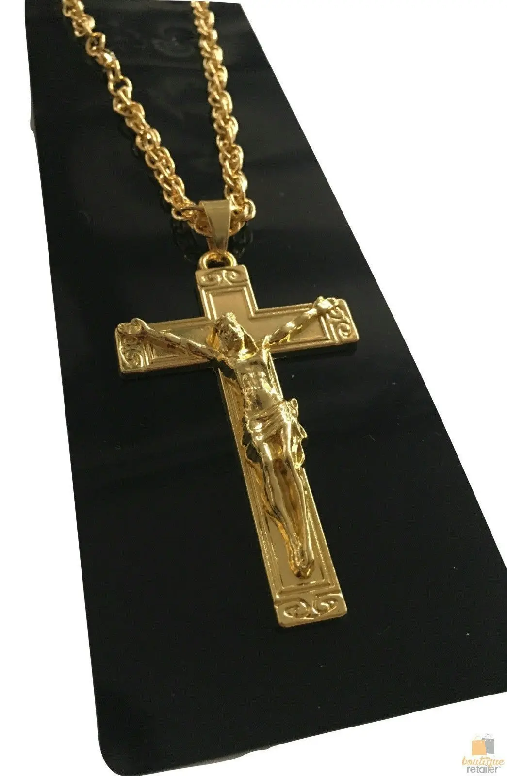 Jesus Christ Metal Necklace Chain Pendant Chain Jewellery Crucifix