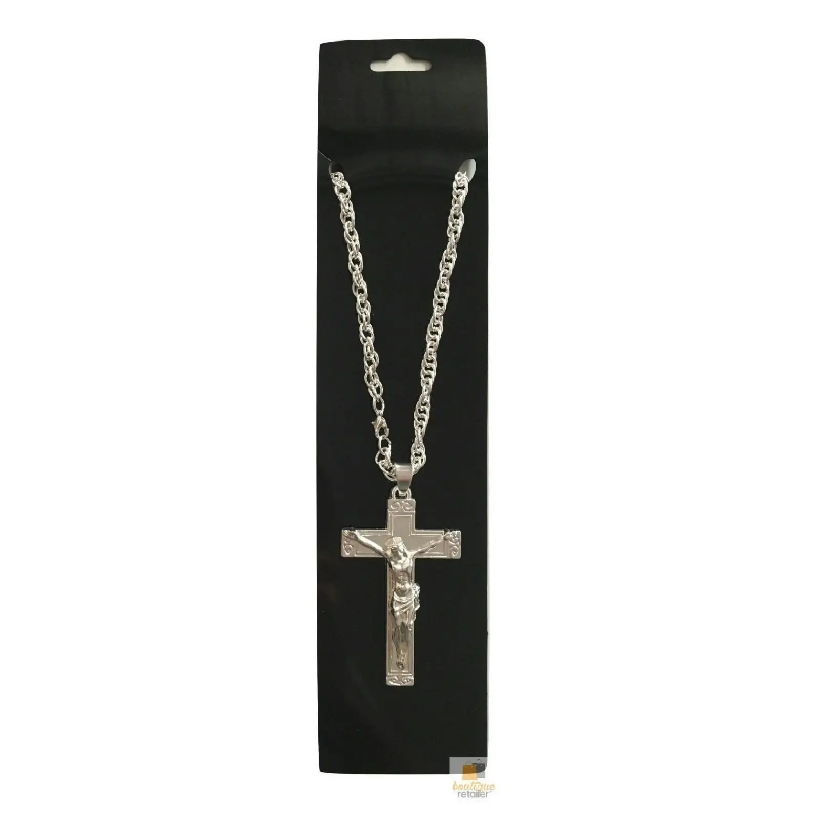 Jesus Christ Metal Necklace Chain Pendant Chain Jewellery Crucifix