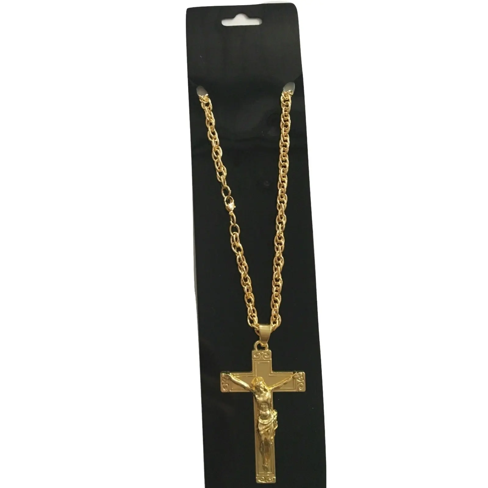 Jesus Christ Metal Necklace Chain Pendant Chain Jewellery Crucifix