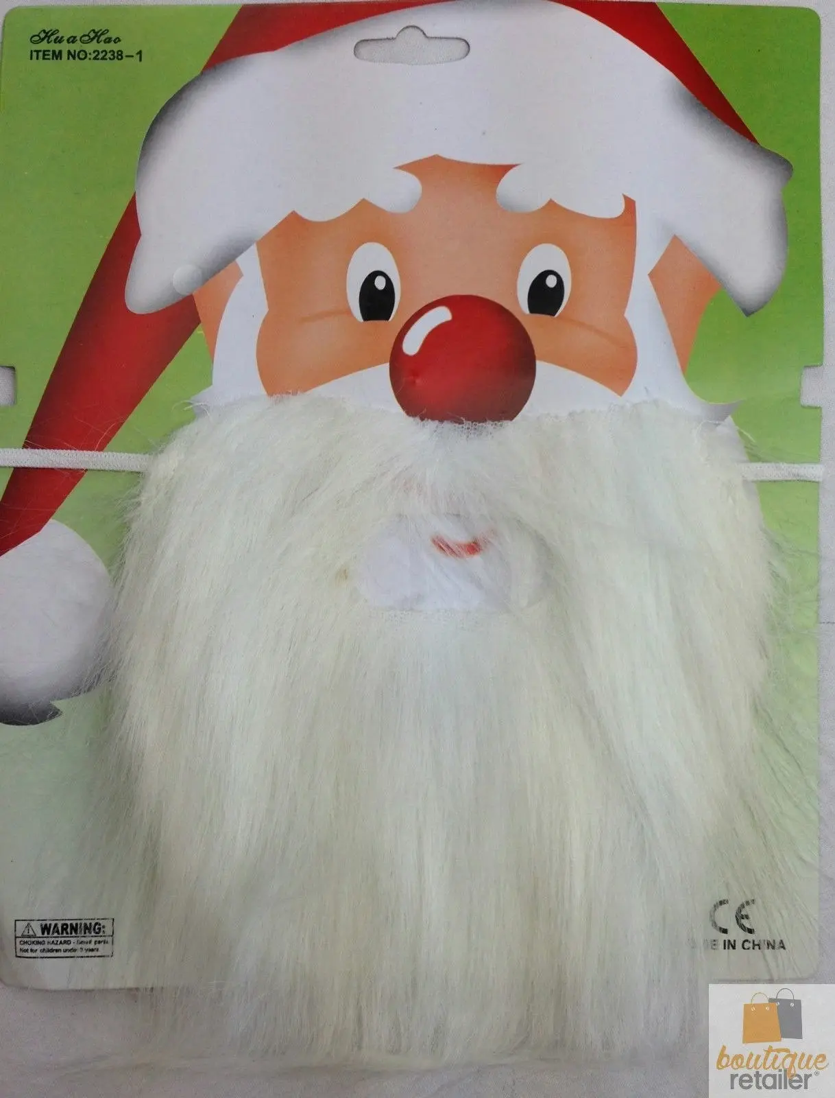 SANTA CLAUS BEARD Christmas Costume Fancy Dress Xmas Holiday One Size