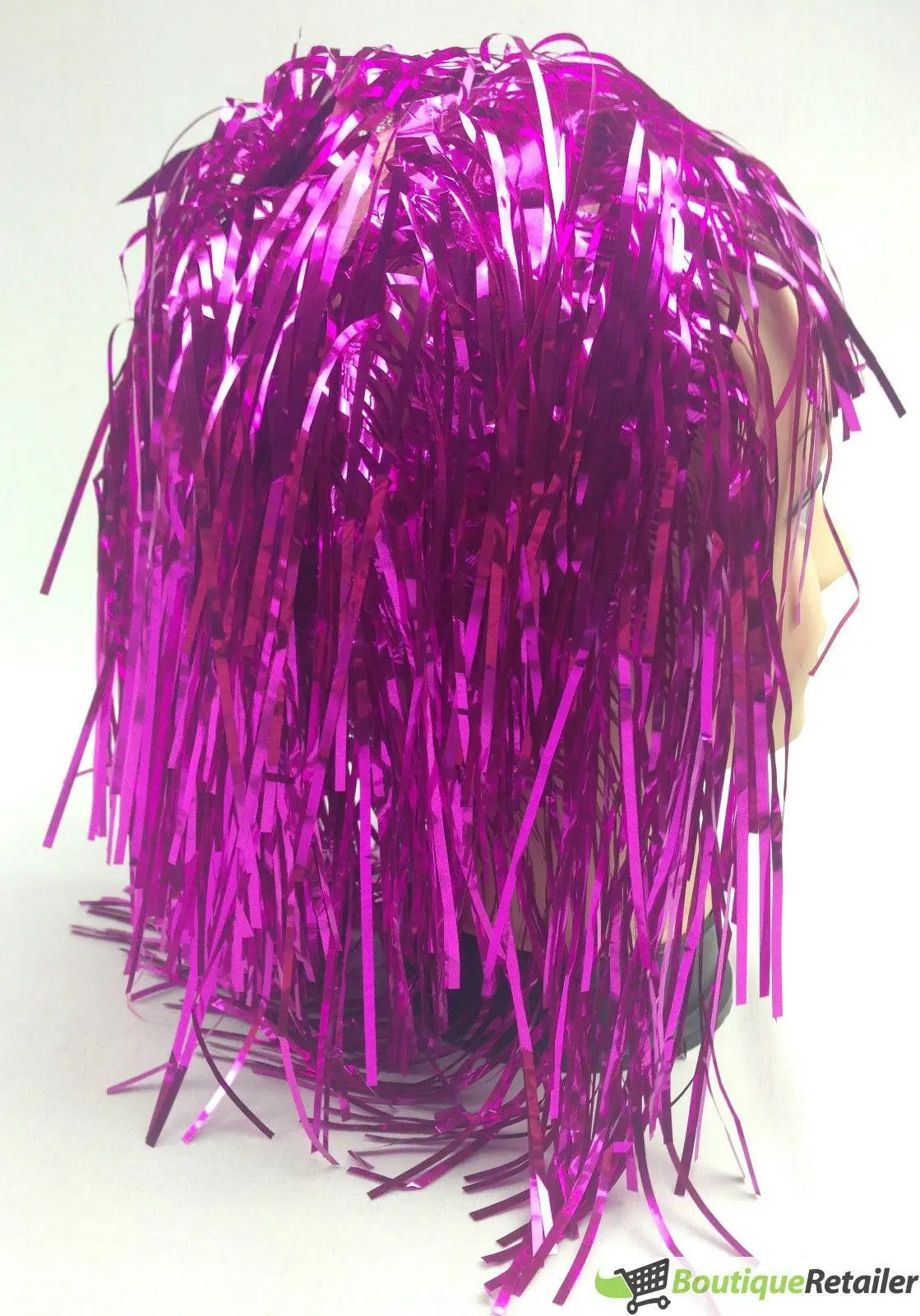 Tinsel Metallic Wig 70s 50s 20s Costume Mens Womens Unisex Disco Fancy Dress Up