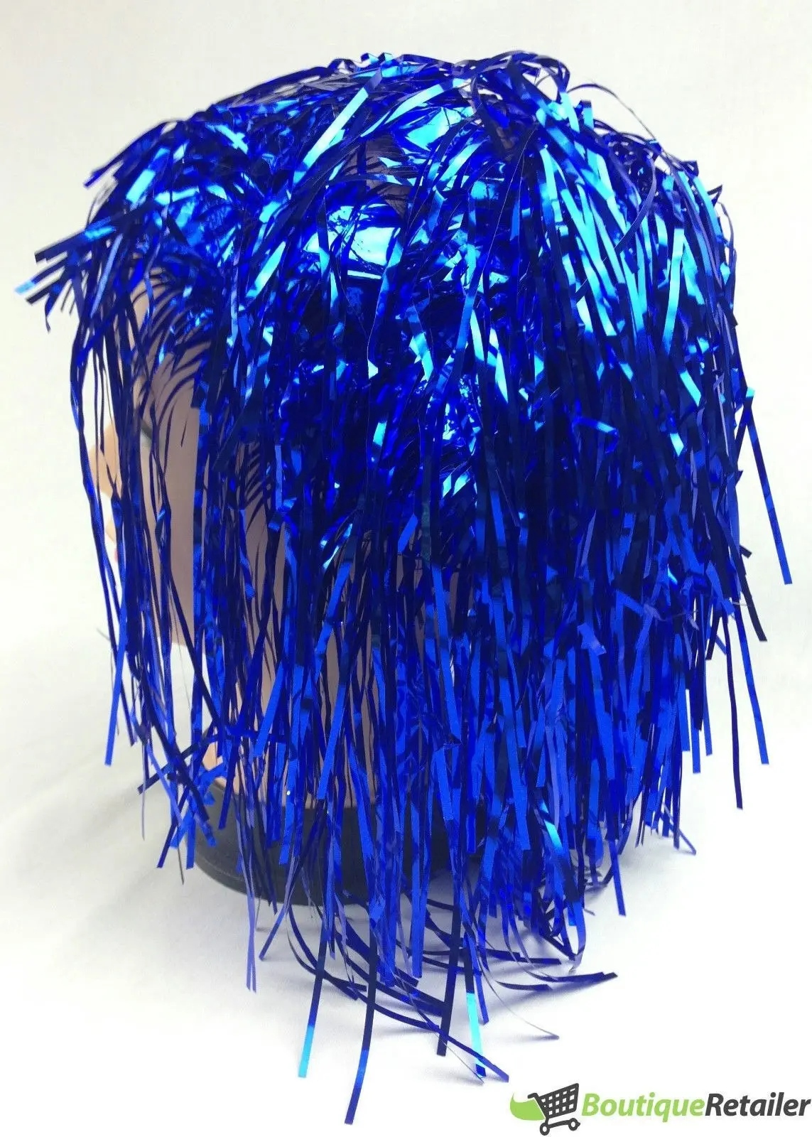 Tinsel Metallic Wig 70s 50s 20s Costume Mens Womens Unisex Disco Fancy Dress Up