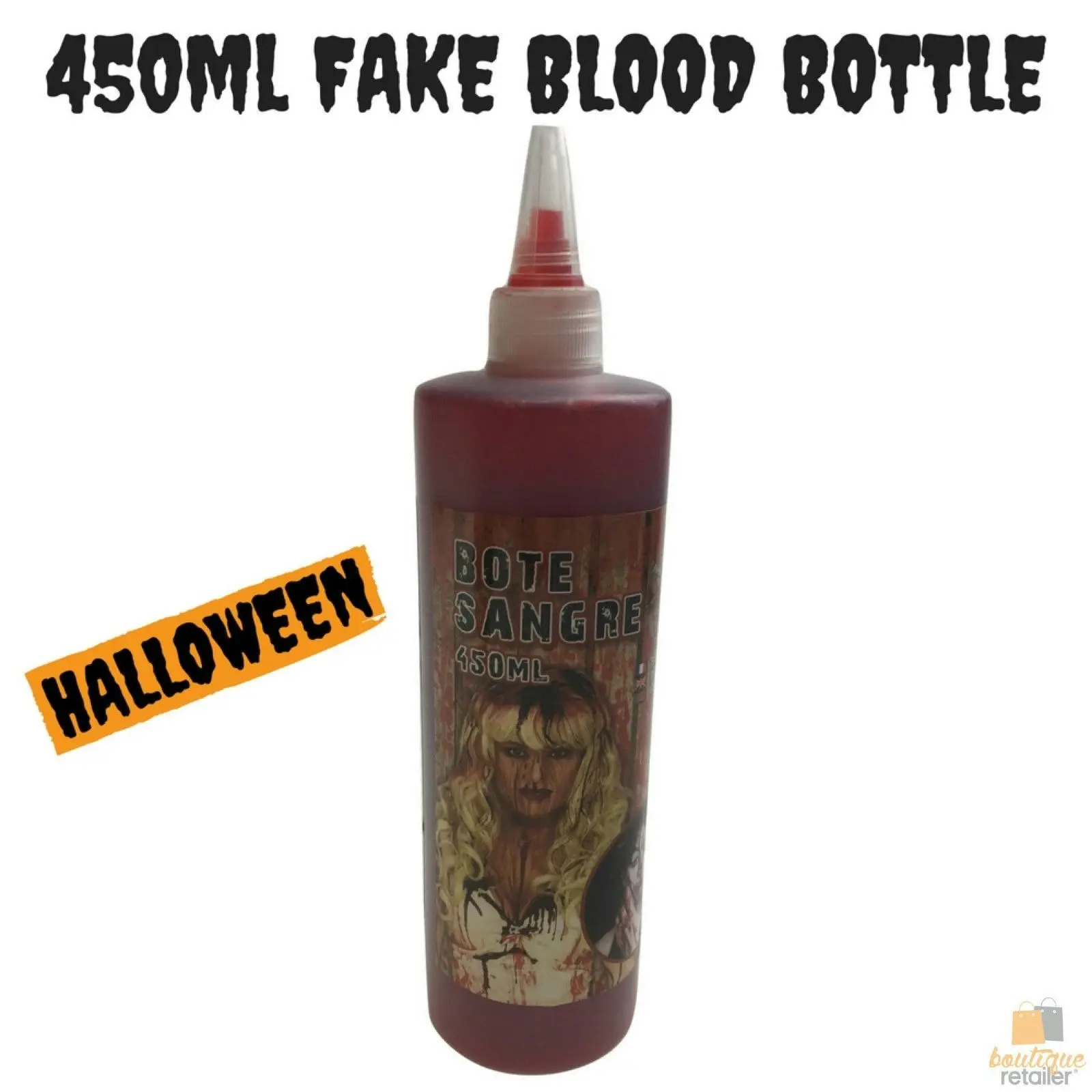 450ml Bottle Vampire FAKE BLOOD Zombie Halloween Red Make Up Gel Cream Horror