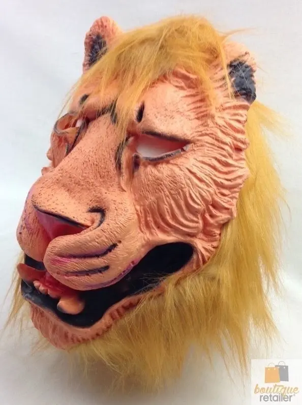 Animal Head Face Mask Halloween Latex Rubber Costume Party Horse Tiger Lion Wolf