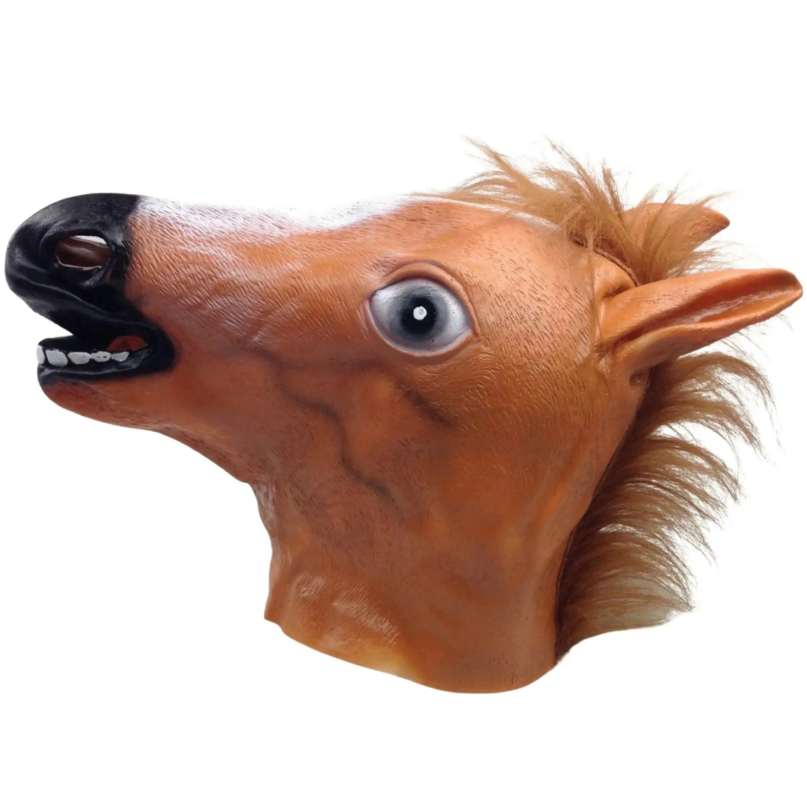 Animal Head Face Mask Halloween Latex Rubber Costume Party Horse Tiger Lion Wolf