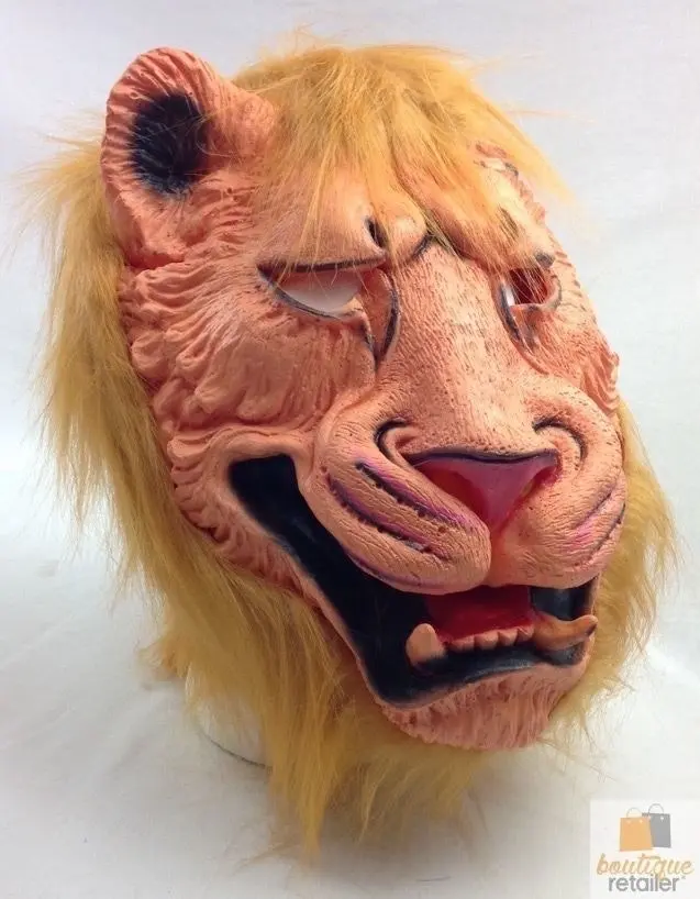 Animal Head Face Mask Halloween Latex Rubber Costume Party Horse Tiger Lion Wolf