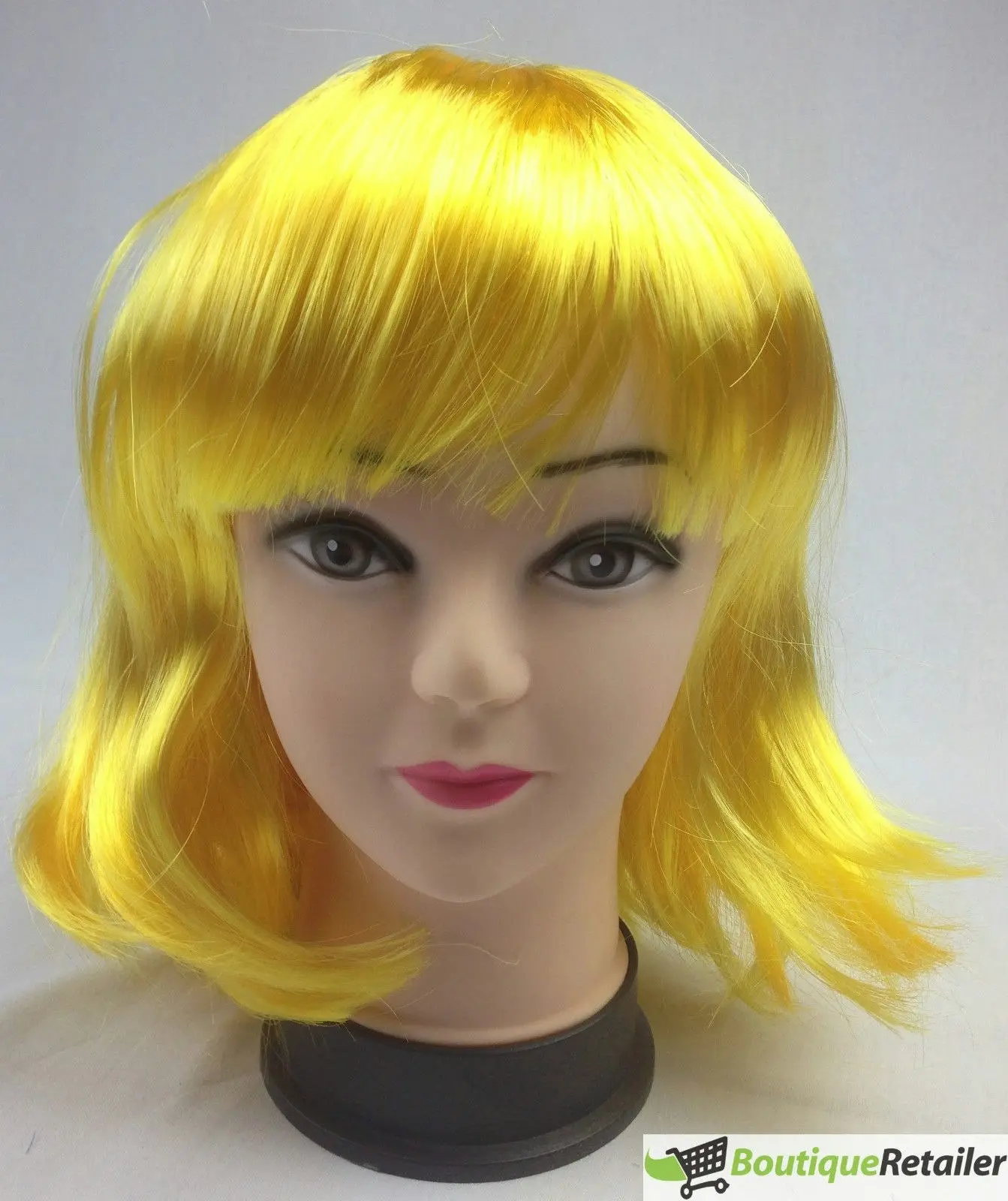 Bob Wig Costume Short Straight Fringe Cosplay Party Full Hair Womens Fancy Dress