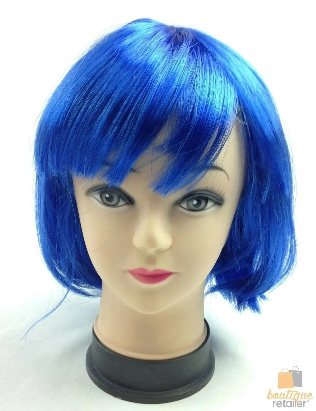 Bob Wig Costume Short Straight Fringe Cosplay Party Full Hair Womens Fancy Dress