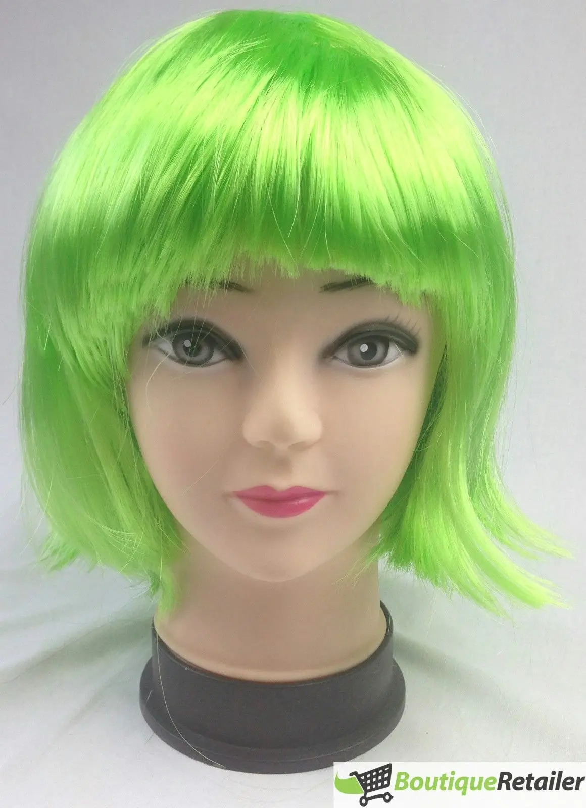 Bob Wig Costume Short Straight Fringe Cosplay Party Full Hair Womens Fancy Dress