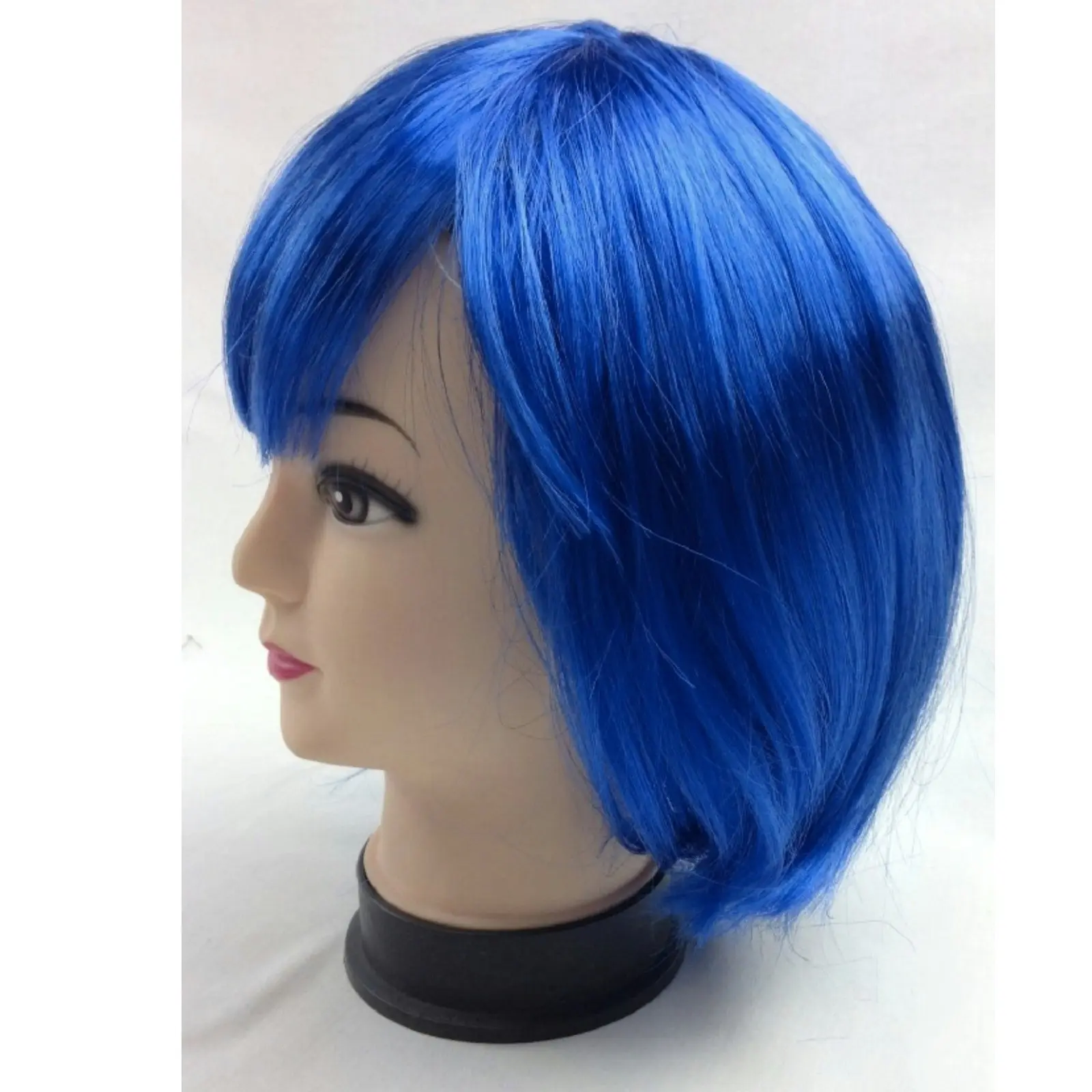 Bob Wig Costume Short Straight Fringe Cosplay Party Full Hair Womens Fancy Dress