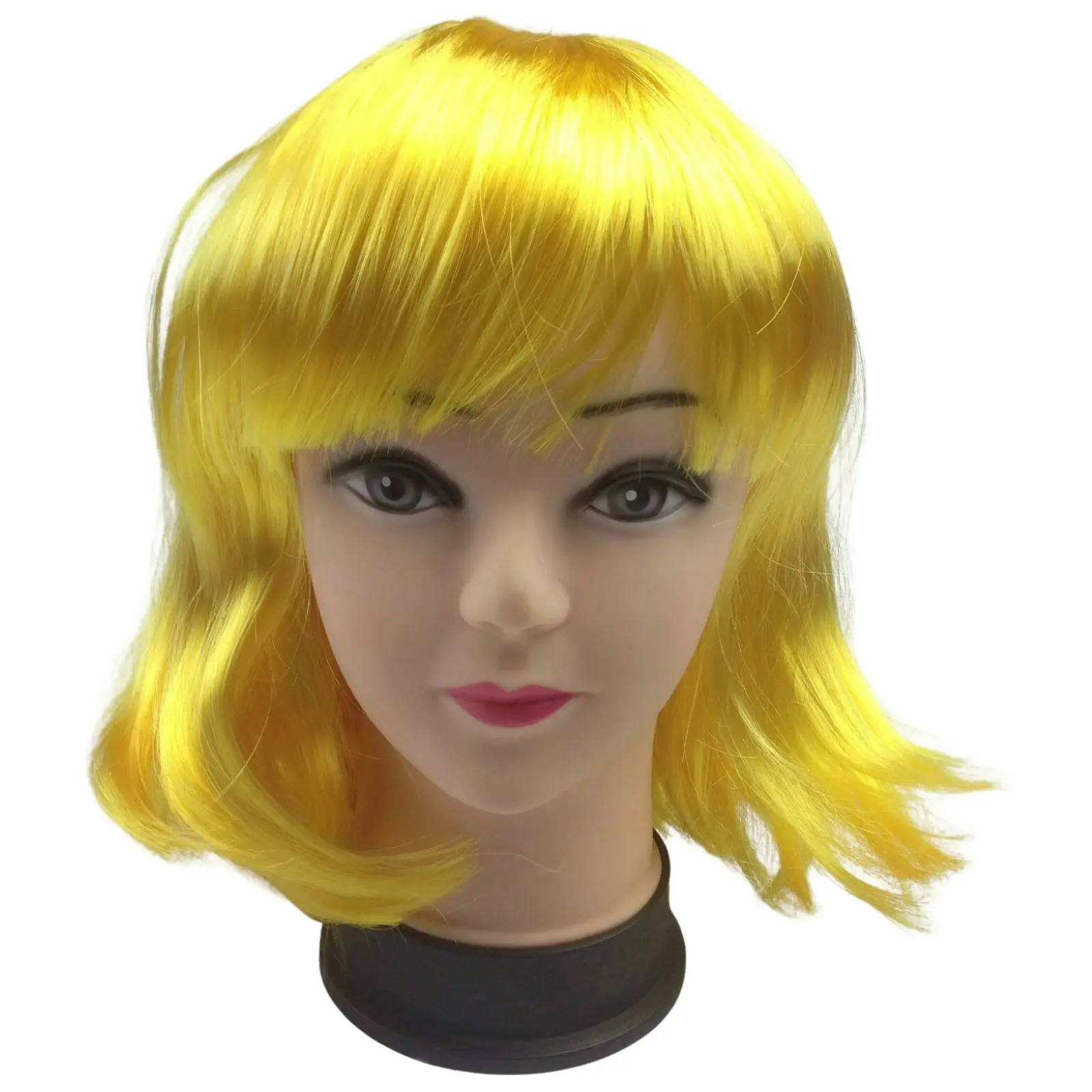 Bob Wig Costume Short Straight Fringe Cosplay Party Full Hair Womens Fancy Dress