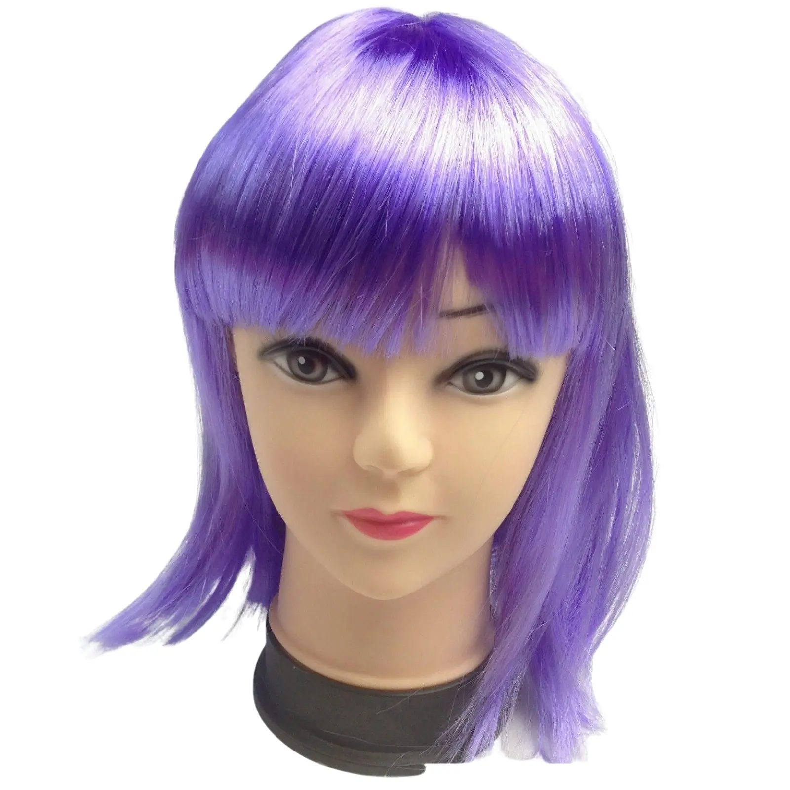 Bob Wig Costume Short Straight Fringe Cosplay Party Full Hair Womens Fancy Dress