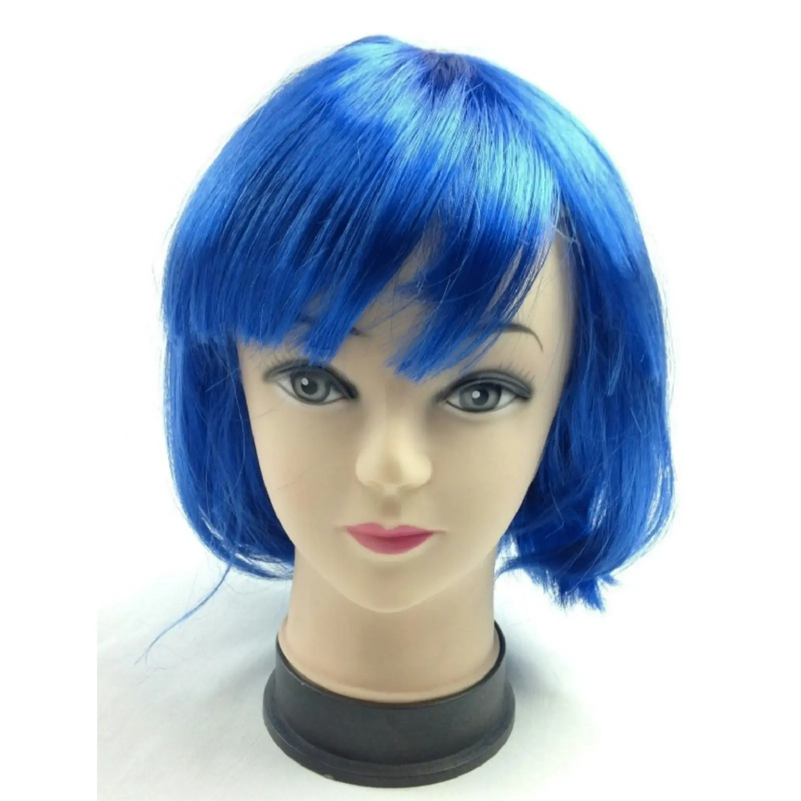 Bob Wig Costume Short Straight Fringe Cosplay Party Full Hair Womens Fancy Dress