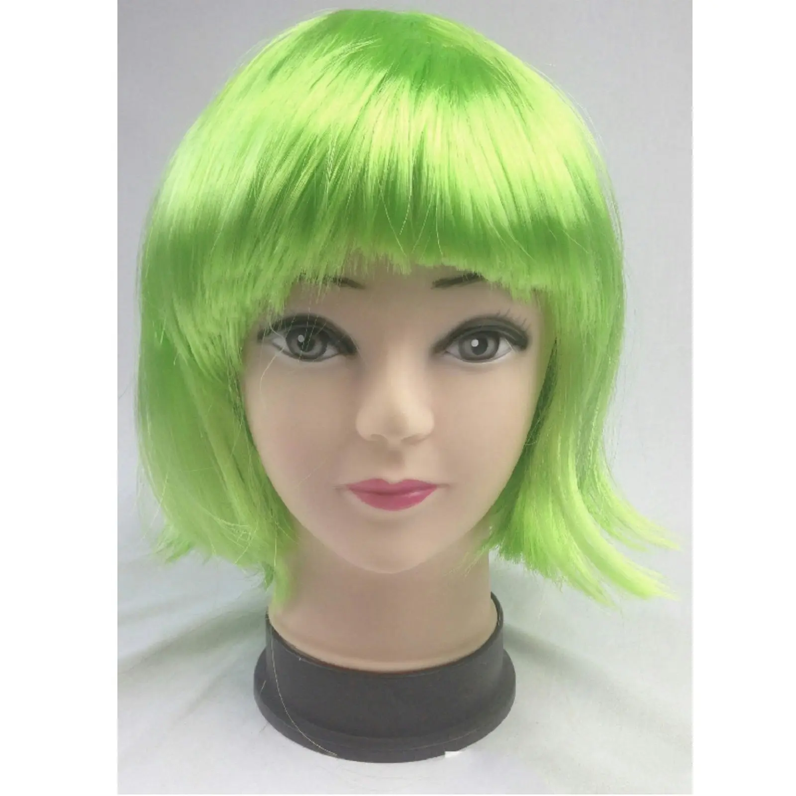 Bob Wig Costume Short Straight Fringe Cosplay Party Full Hair Womens Fancy Dress