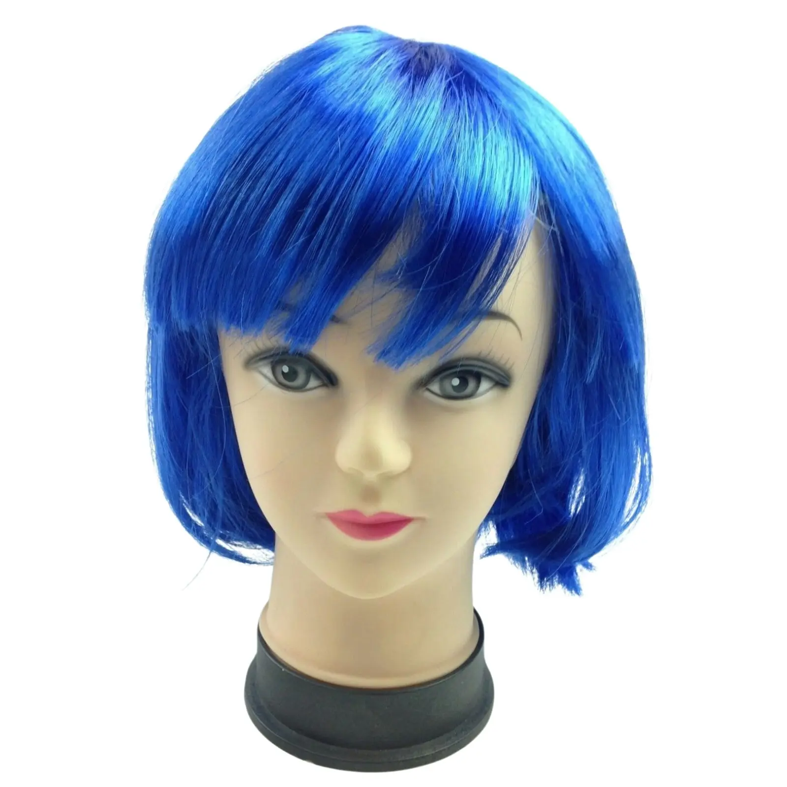 Bob Wig Costume Short Straight Fringe Cosplay Party Full Hair Womens Fancy Dress