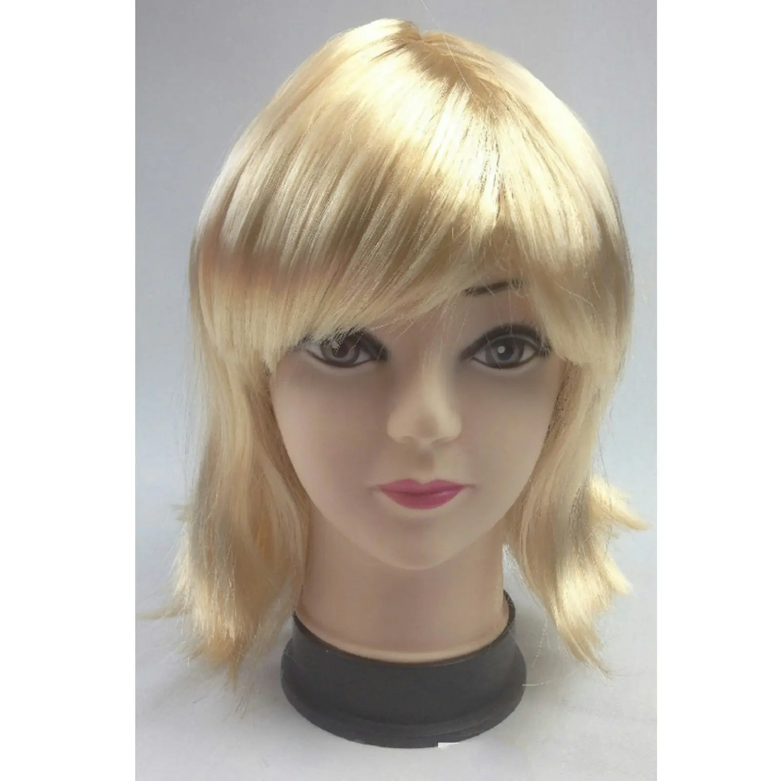 Bob Wig Costume Short Straight Fringe Cosplay Party Full Hair Womens Fancy Dress