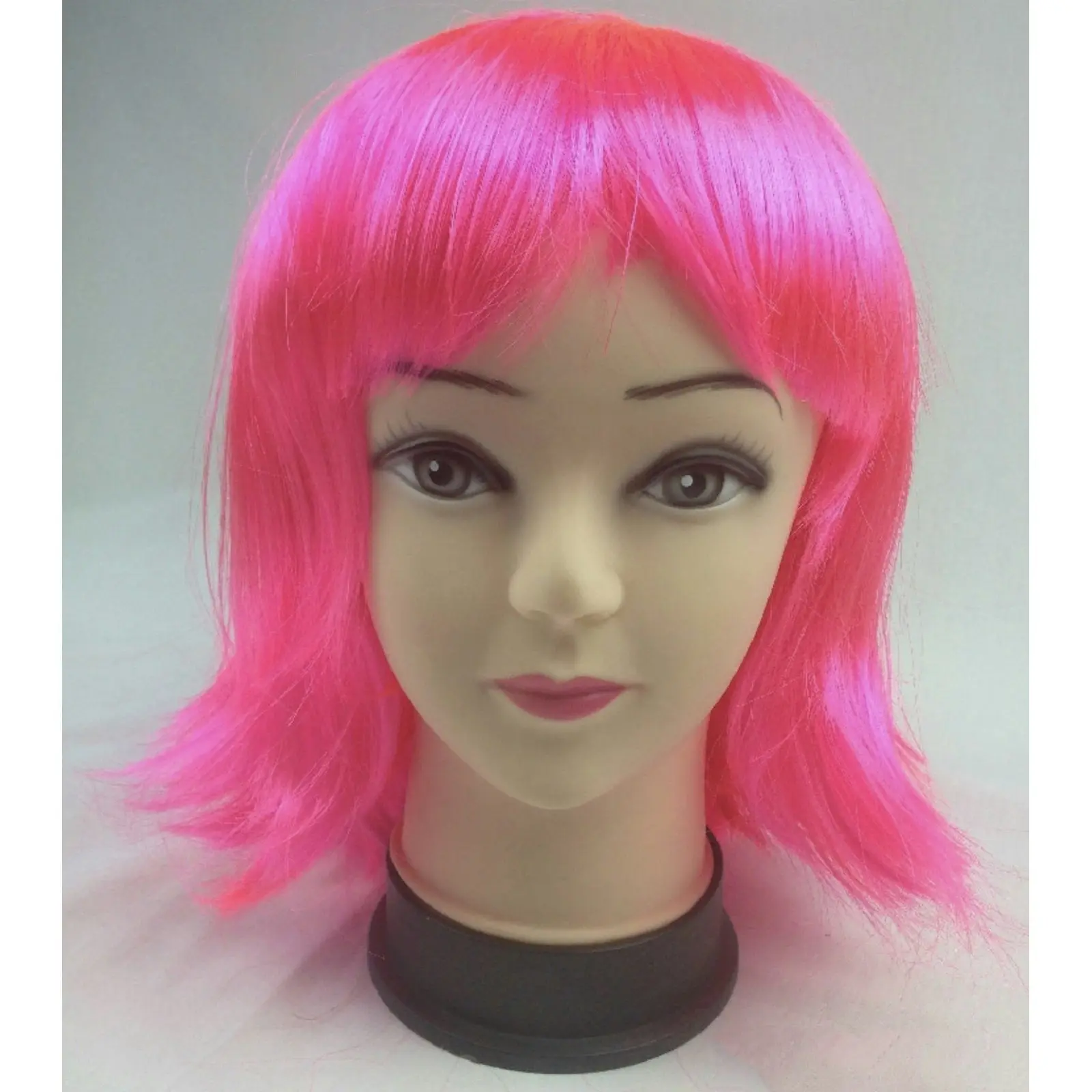 Bob Wig Costume Short Straight Fringe Cosplay Party Full Hair Womens Fancy Dress