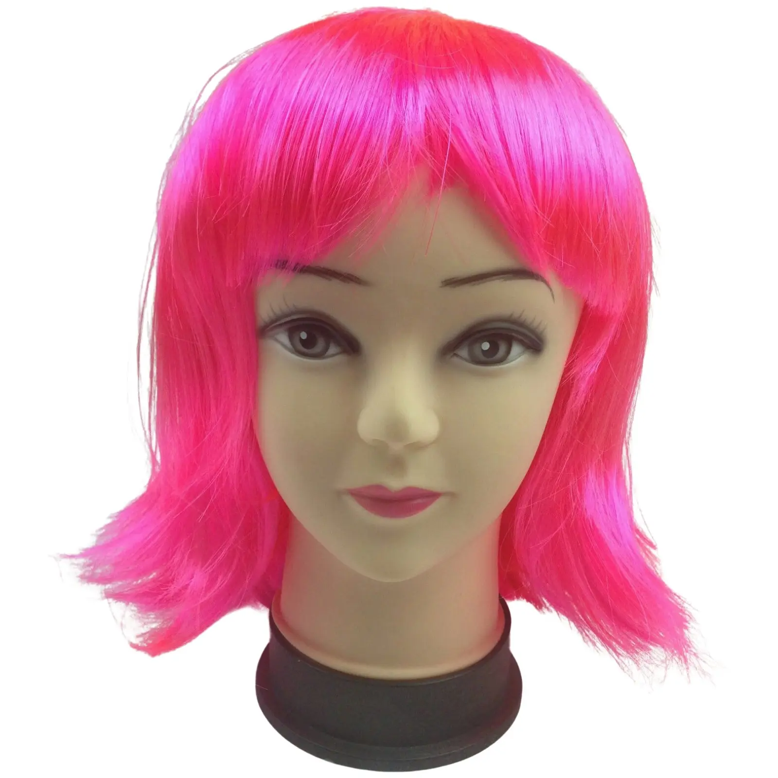 Bob Wig Costume Short Straight Fringe Cosplay Party Full Hair Womens Fancy Dress