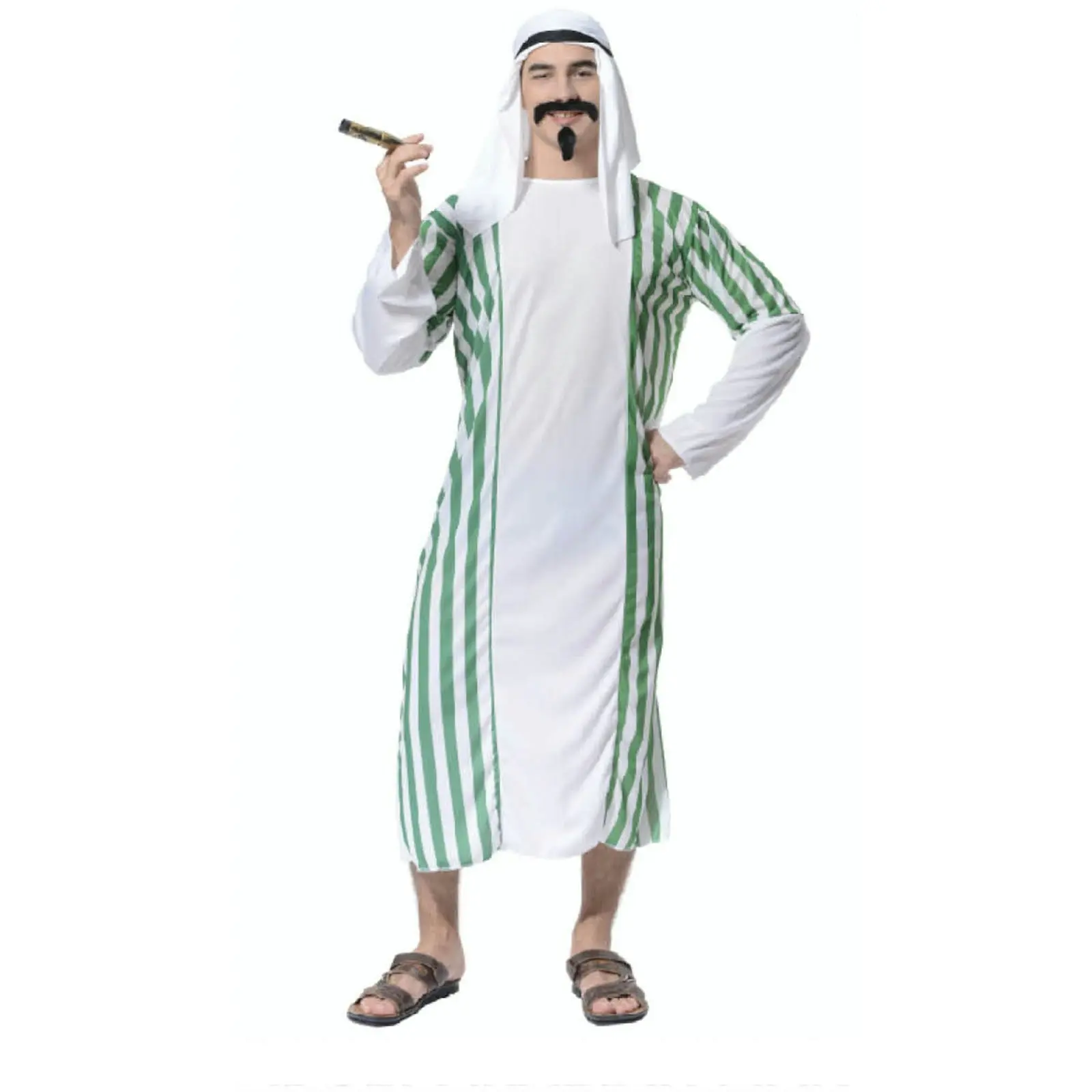 Arabian Man Costume Middle Eastern Party Sheik Dress Arab Sultan Dubai