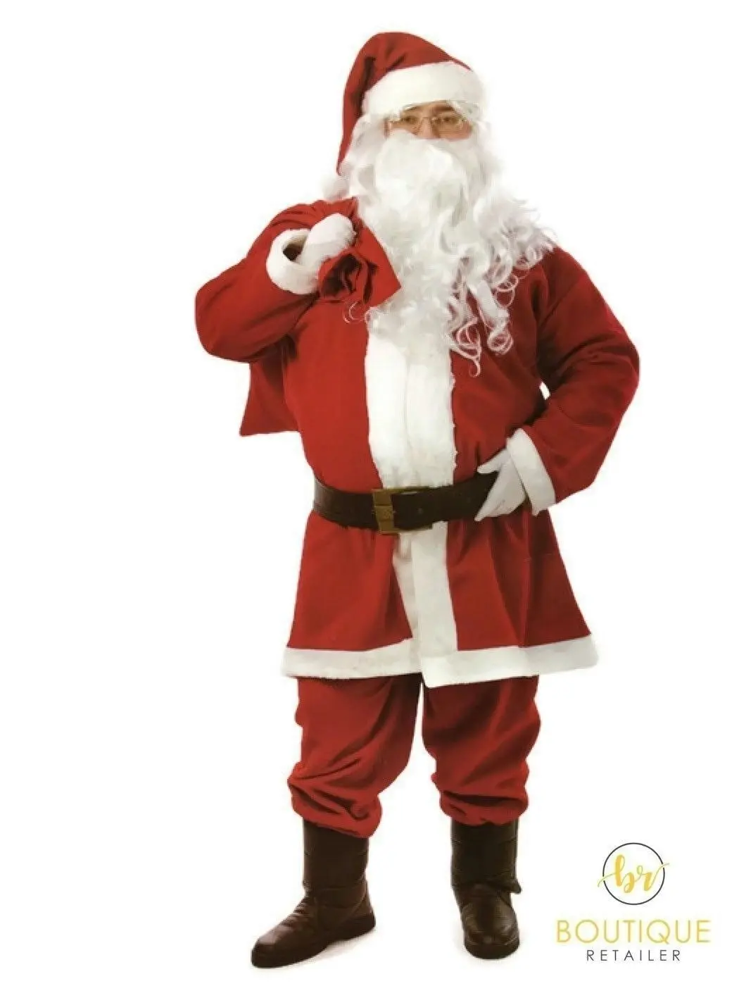 PREMIUM LUXURY ADULT SANTA CLAUS COSTUME Suit Father Xmas Party Outfit