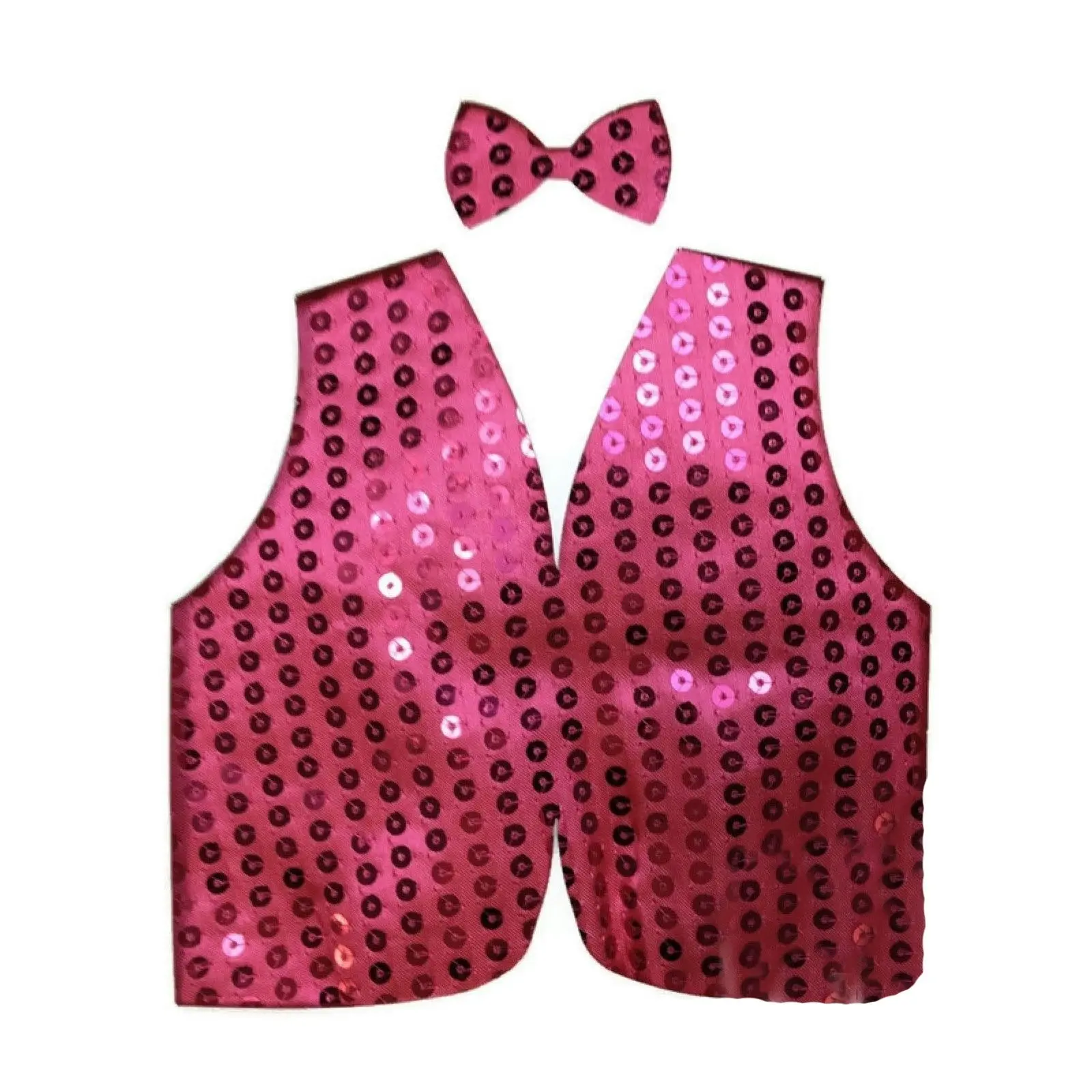 Mens SEQUIN VEST Dance Costume Party Coat Disco Accessory Sparkle Waistcoat