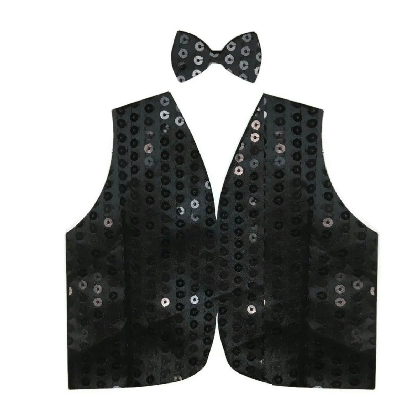 Mens SEQUIN VEST Dance Costume Party Coat Disco Accessory Sparkle Waistcoat