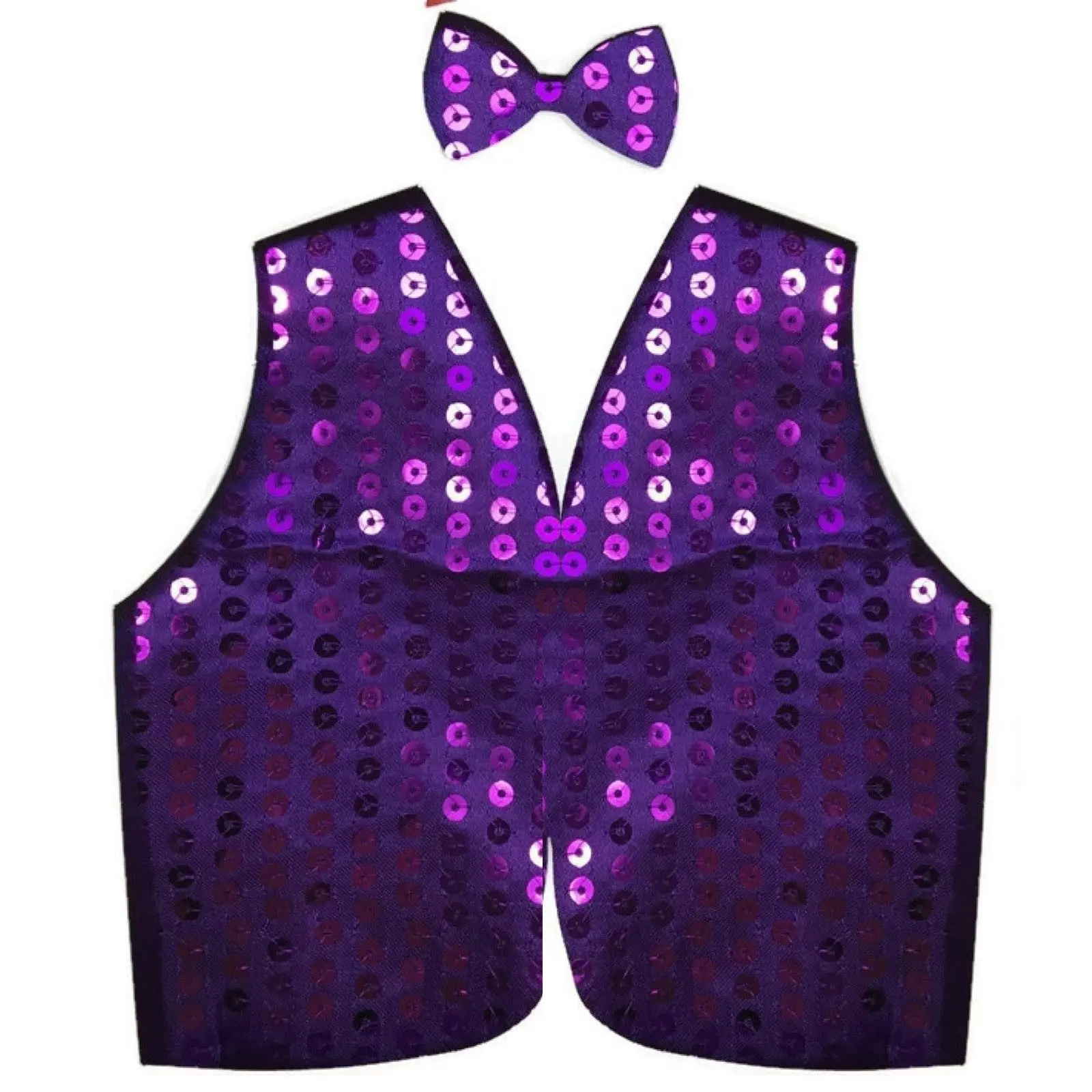 Mens SEQUIN VEST Dance Costume Party Coat Disco Accessory Sparkle Waistcoat