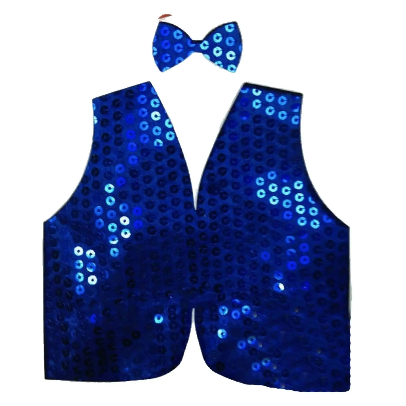 Mens SEQUIN VEST Dance Costume Party Coat Disco Accessory Sparkle Waistcoat