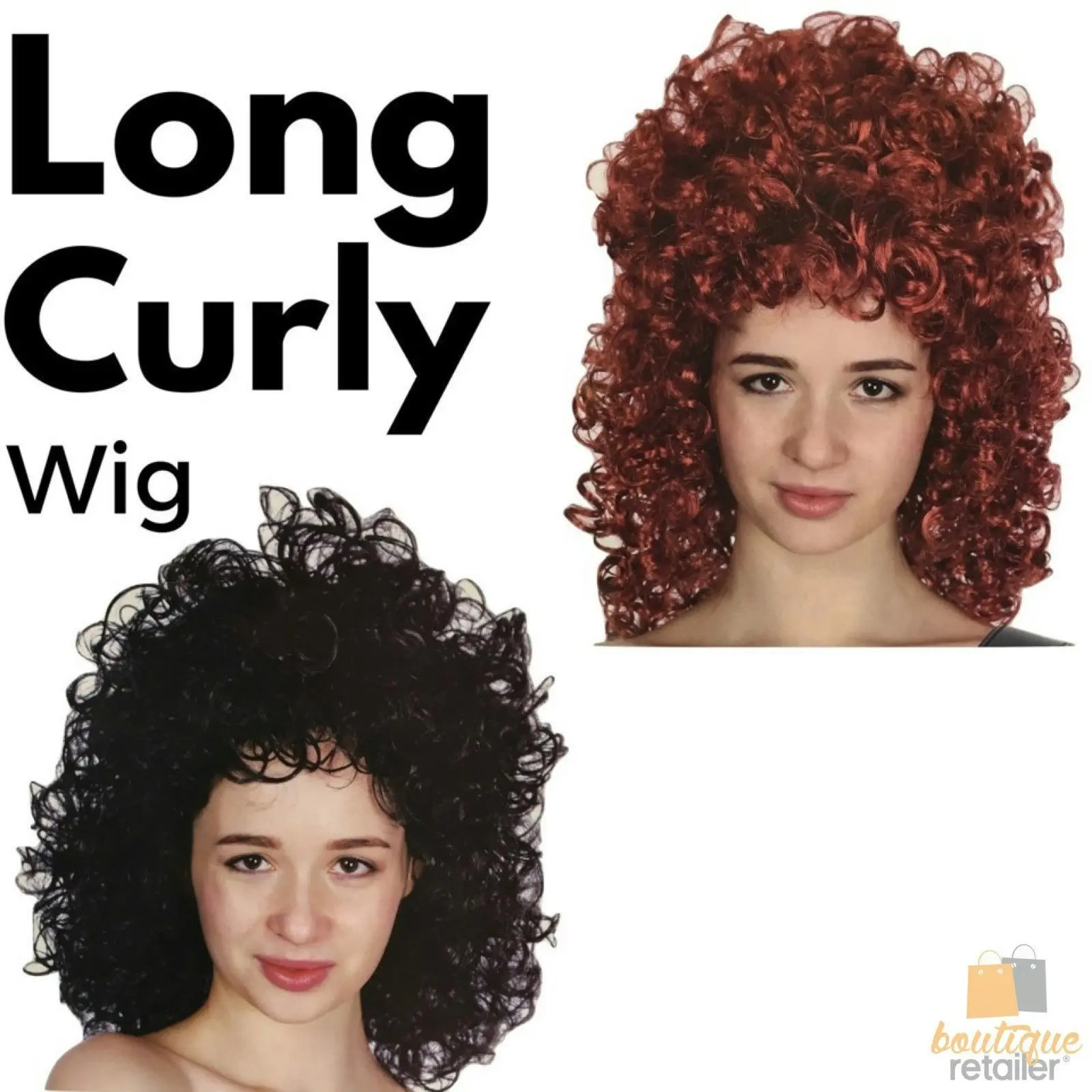 LONG CURLY WIG Hair Costume Cosplay Party Wavy Fancy Dress Ladies Accessory