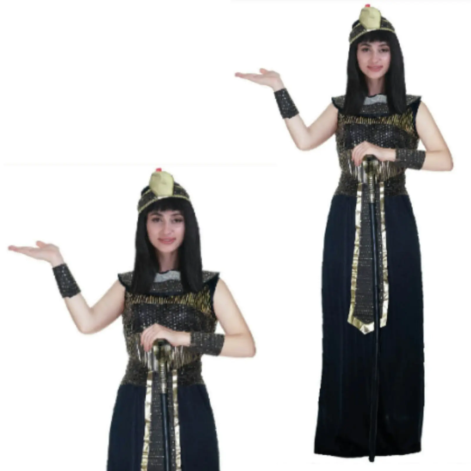 Ladies Deluxe Egyptian Queen Costume Cleopatra Ancient Roman Egypt Goddess Party