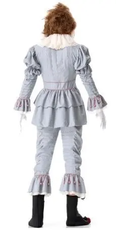 Mens Stephen King's It Pennywise Evil Clown Halloween Costume Party Outfit