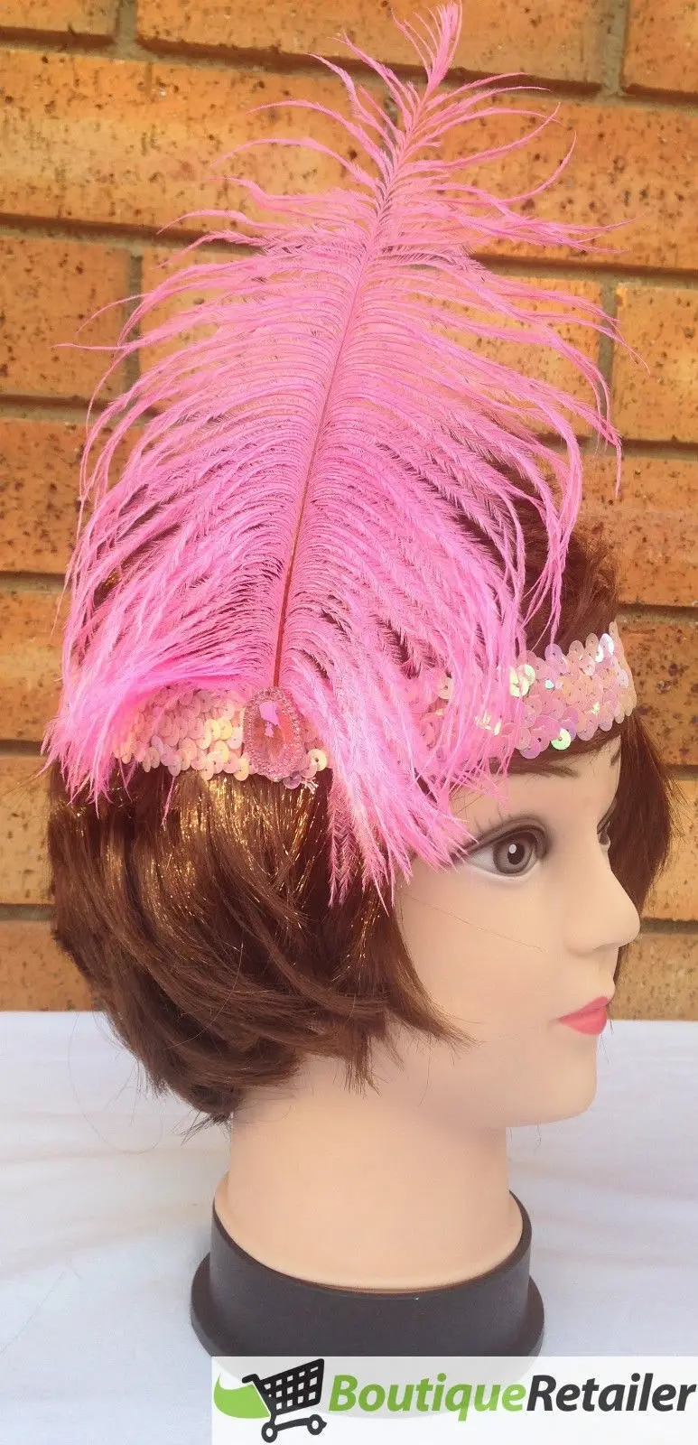 6x 1920s FLAPPER HEADBAND Headpiece Feather Sequin Charleston Costume Party BULK