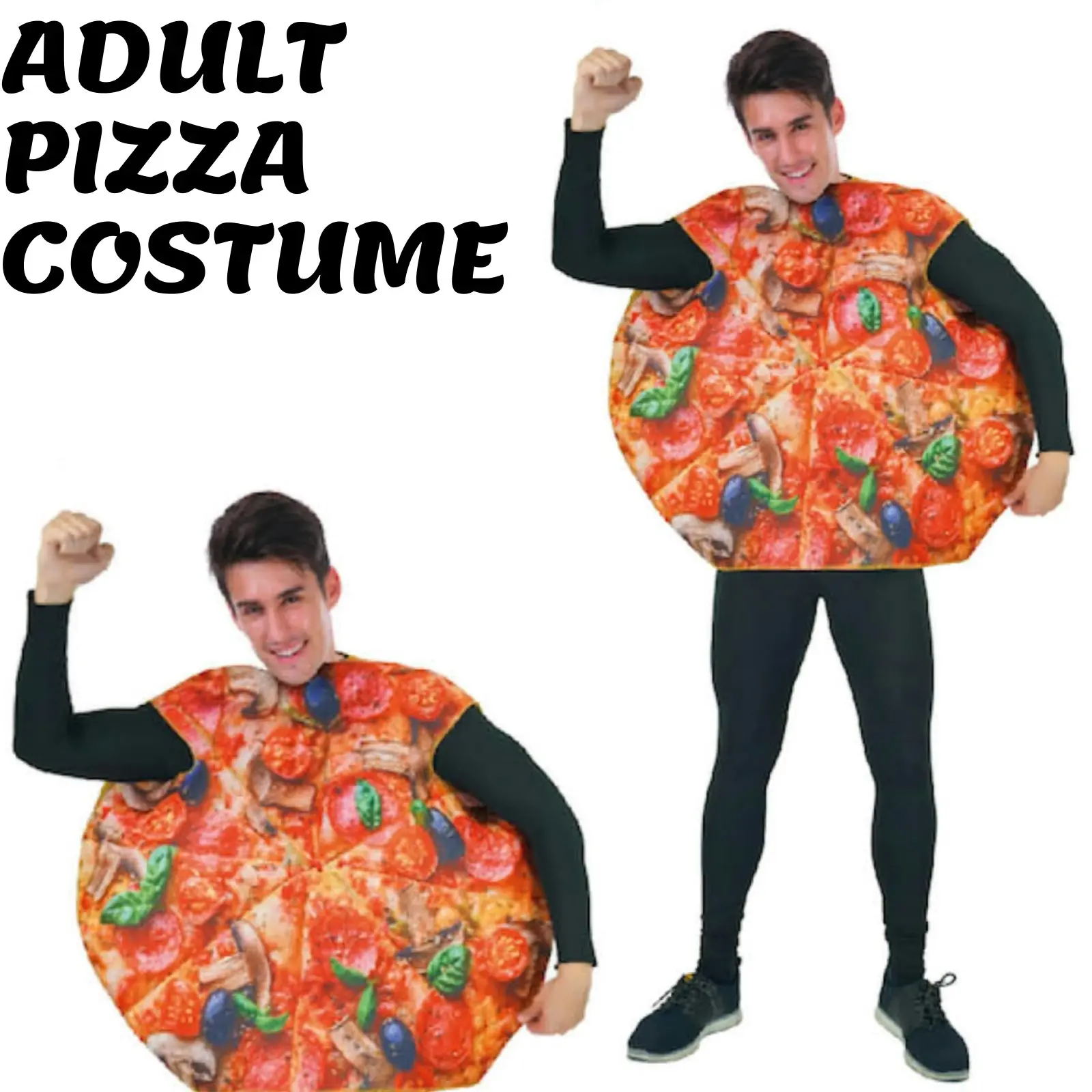 Adult Pizza Costume Halloween Oktoberfest Italy Italian Party Funny Outfit