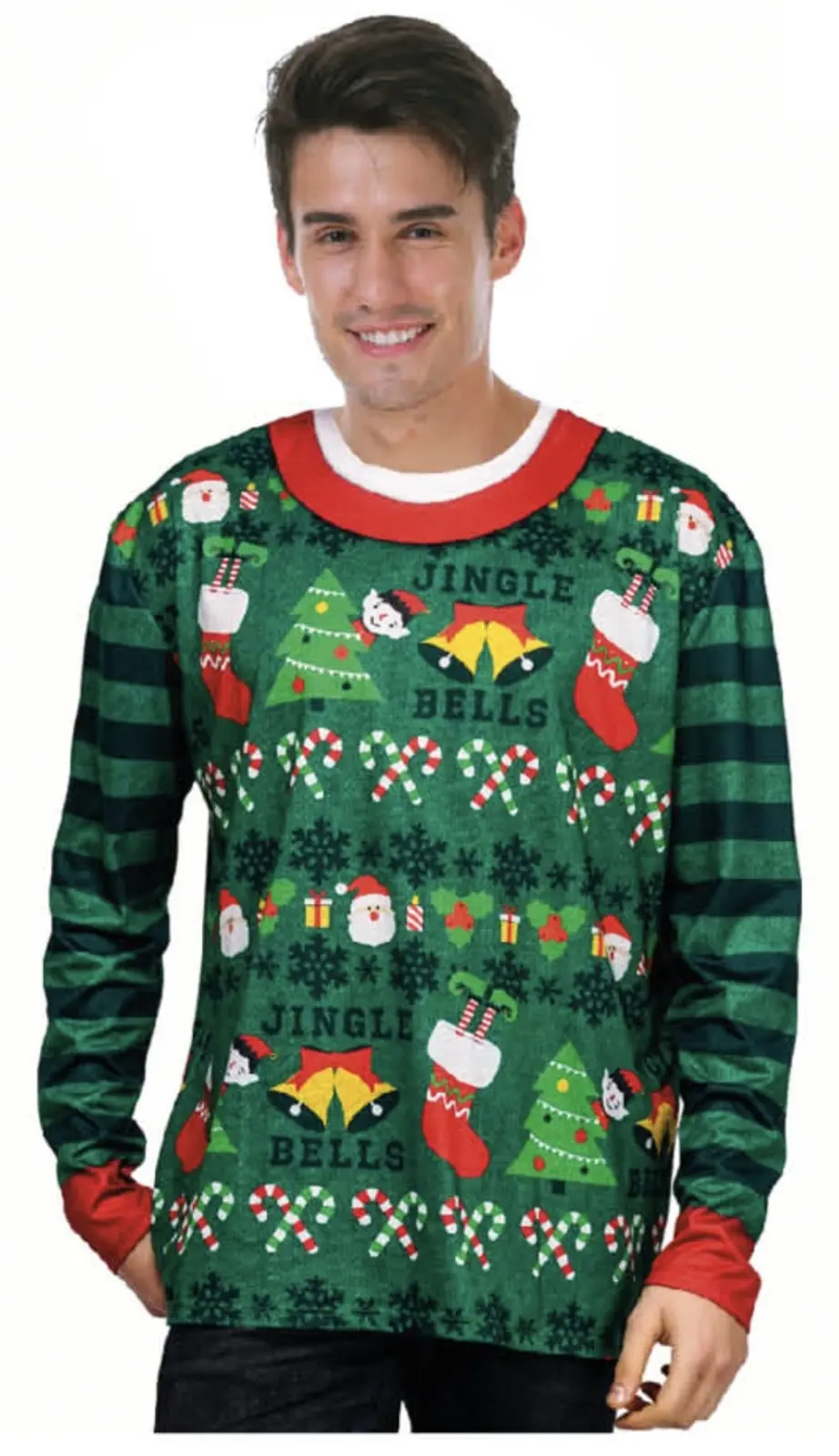 Adult Green Christmas Sweater Top - One Size