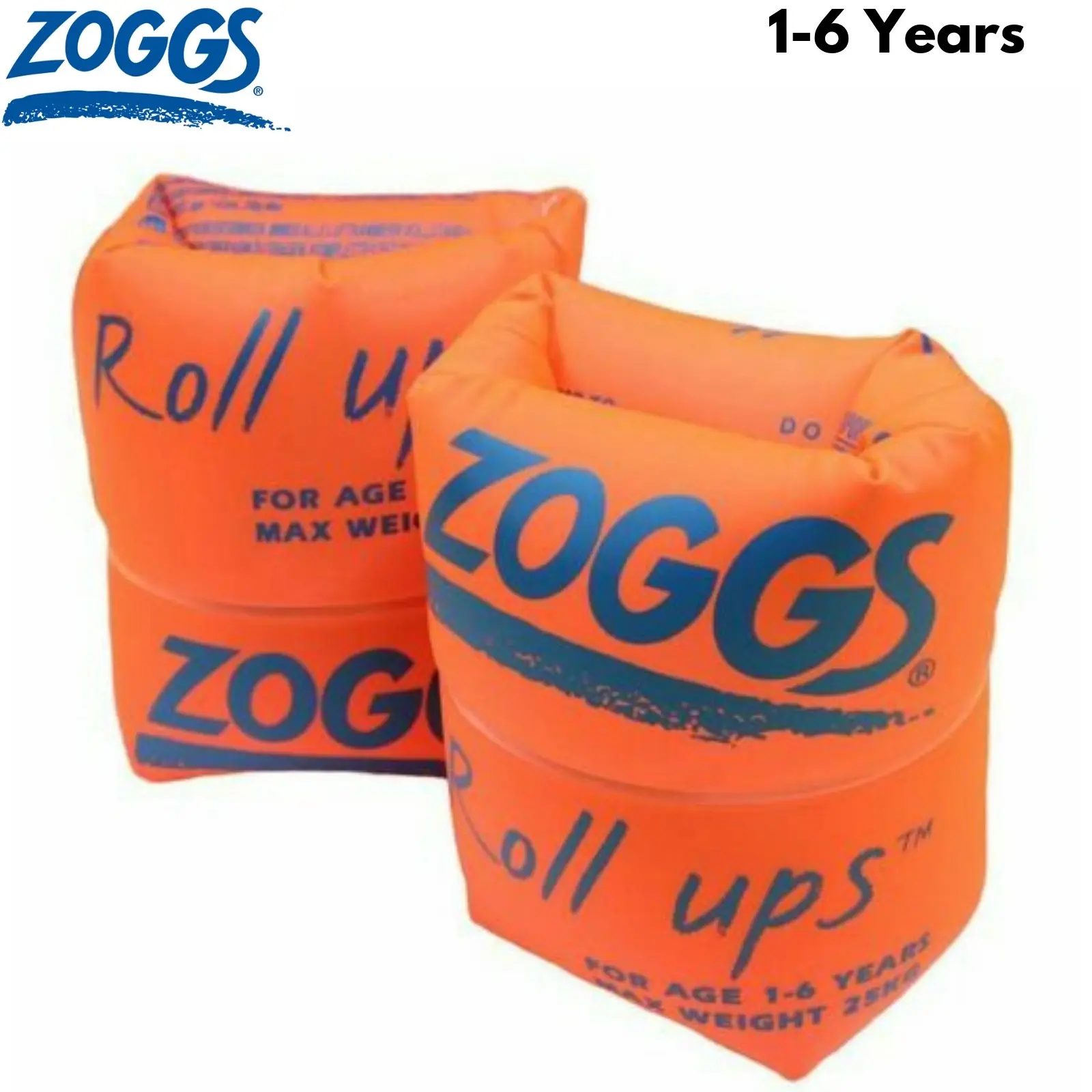 Zoggs Roll Ups Stage 2 Childrens Swimming Learn to Swim Kids Water Arm Bands Inflatable Rings