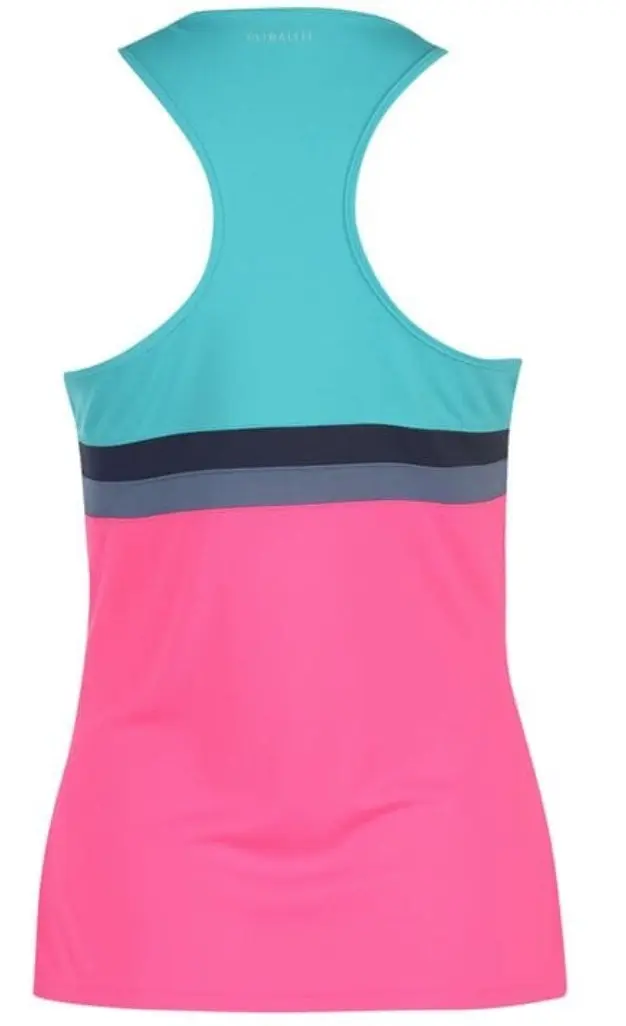 Adidas Womens Club Sleeveless Tank Top Climalite Tennis Sport - Hi-Res Aqua