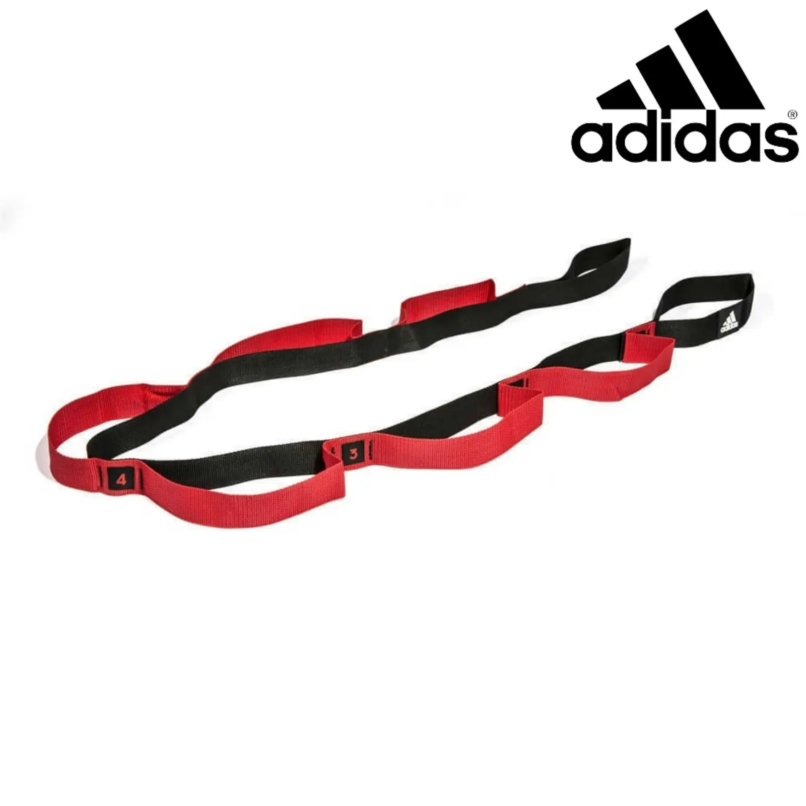 2pc Set Adidas Stretch Assist Band Looped + Yoga Strap 2.5m Long Adjustable Belt