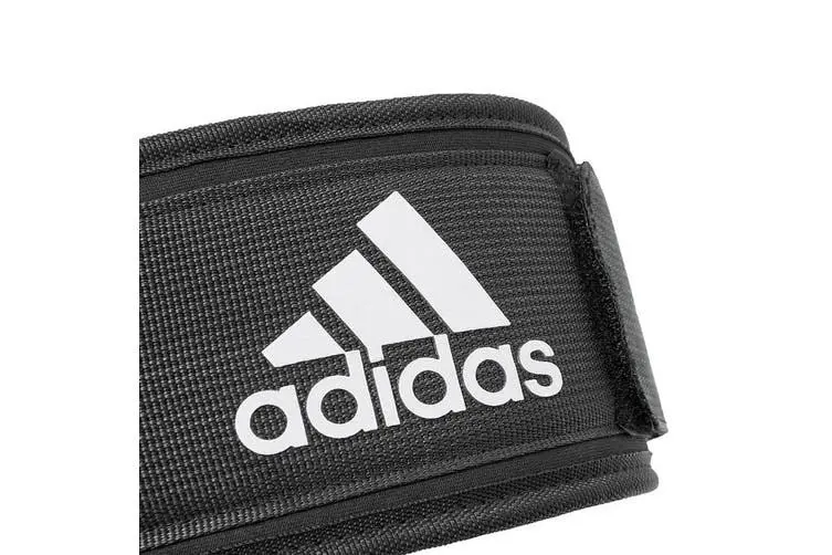 Adidas Weight Lifting Belt Back Support Gym Training Body Building Small - Black