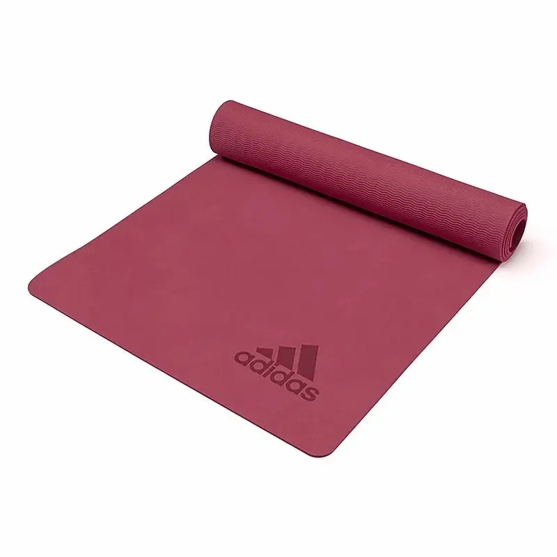 Adidas Premium Yoga Mat 5mm Exercise Training Floor Gym Fitness Pilates - Mystery Ruby